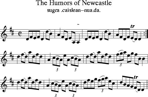 Humors Of Newcastle The Irish Folk Song Ireland Sheet Music For