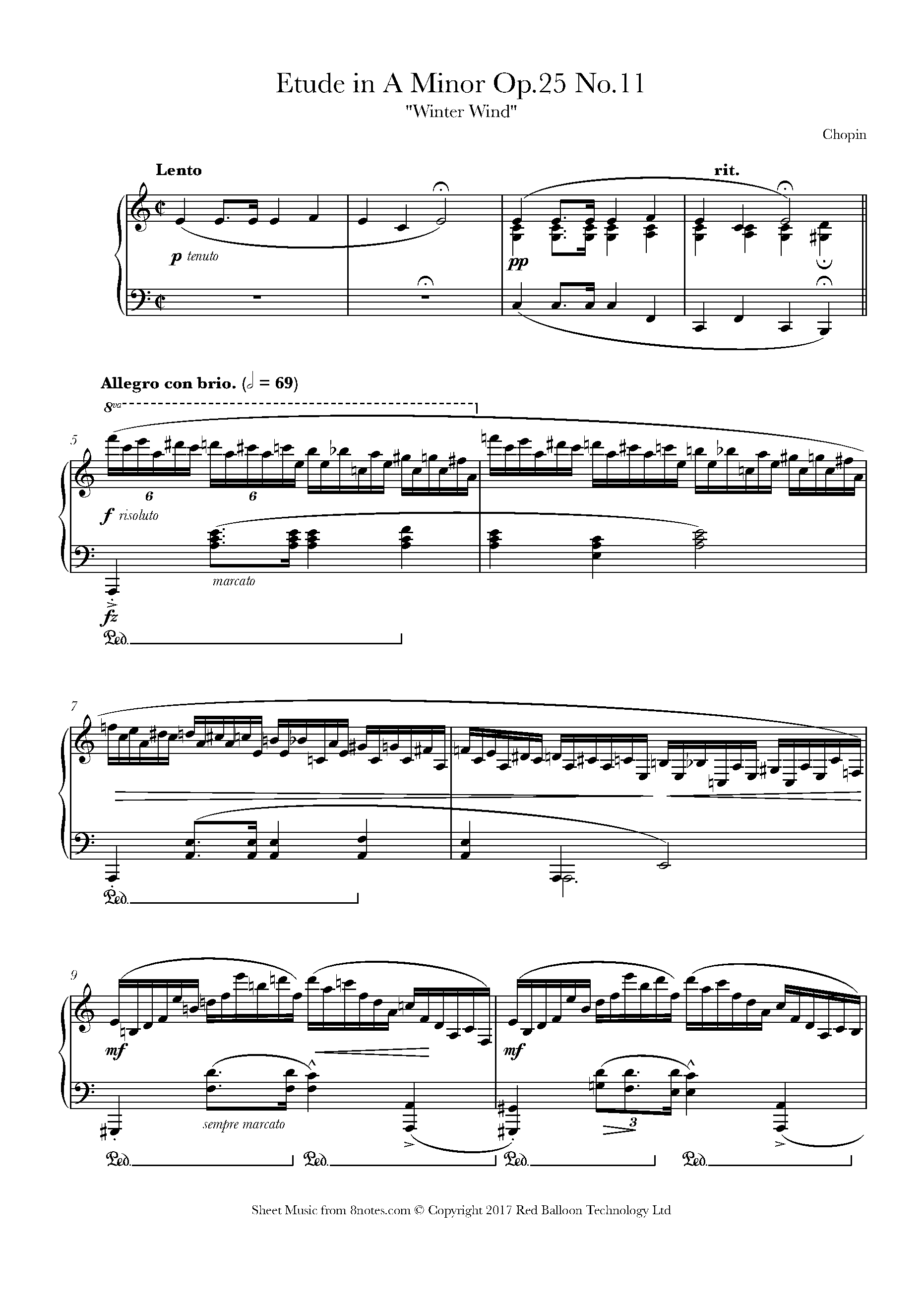 Chopin  Etude in A minor Op.25 No.11 Winte...