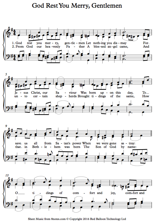 God Rest You Merry, Gentlemen Sheet Music For Organ - 8notes.com