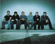 Linkin Park is (left to right) Joe Hahn, Mike Shinoda, Phoenix Farrell, Chester Bennington, Brad Delson and Rob Bourdon