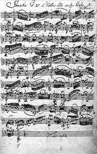 Violin Sonata #1 in G minor (BWV 1001) in Bach's handwriting