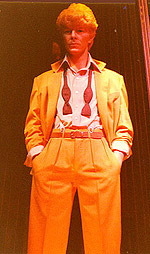 David Bowie dressed for the "Serious Moonlight Tour"