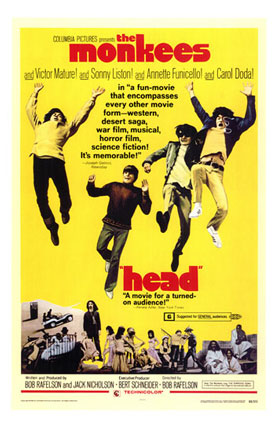 Promotional poster for the movie Head, starring the Monkees, 1968