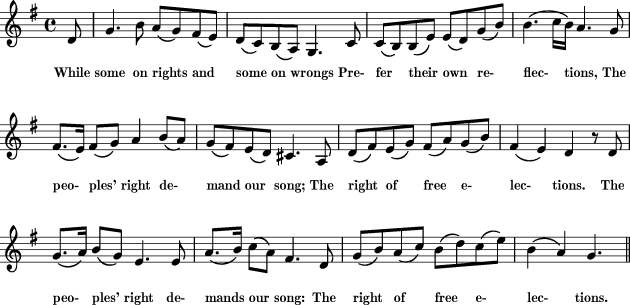 Election--The Peoples' Right Sheet music for Treble Clef Instrument ...