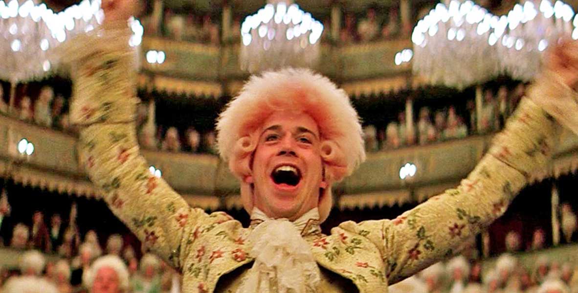 Tom Hulce as Mozart in the film Amadeus