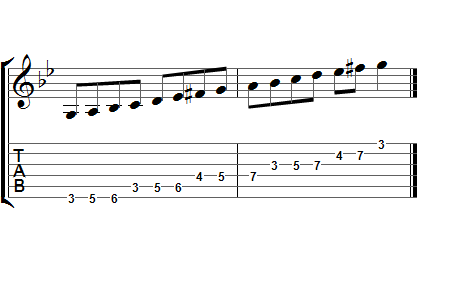 g harmonic minor scale