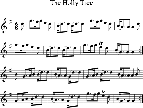 The Holly Tree (Irish Folk Song) (Ireland) for Treble Clef Instrument ...