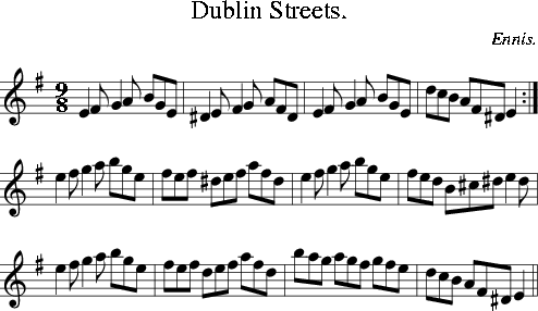 Dublin Streets. (Irish Folk Song) (Ireland) sheet music for Treble Clef ...