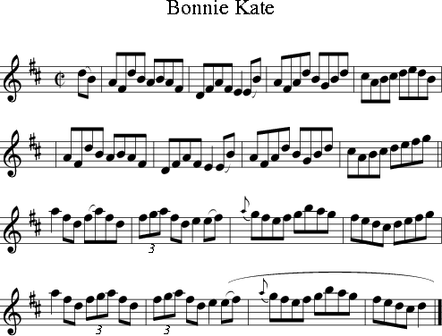 Bonnie Kate (Irish Folk Song) (Ireland) sheet music for Treble Clef ...