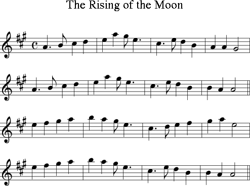 The Rising of the Moon (Irish Folk Song) (Ireland) sheet music for ...