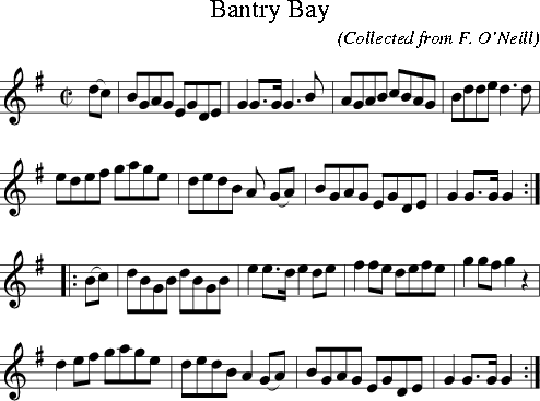 Bantry Bay (Irish Folk Song) (Ireland) sheet music for Treble Clef ...