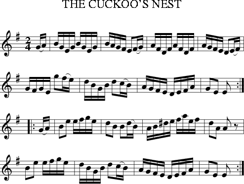 THE CUCKOO'S NEST (Irish Folk Song) (Ireland) sheet music for Treble ...