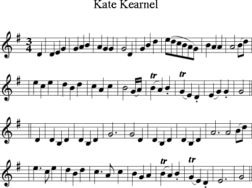 Kate Kearnel (Irish Folk Song) (Ireland) for Treble Clef Instrument ...