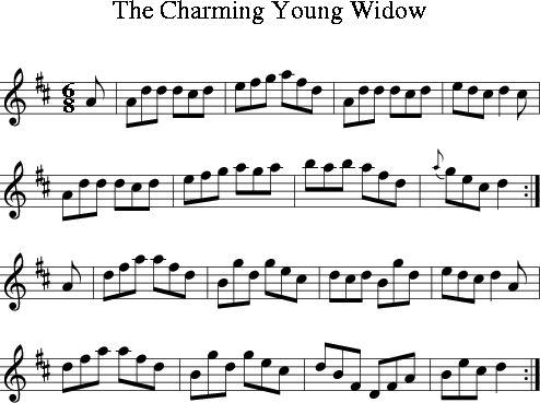 The Charming Young Widow (Irish Folk Song) (Ireland) for Treble Clef ...