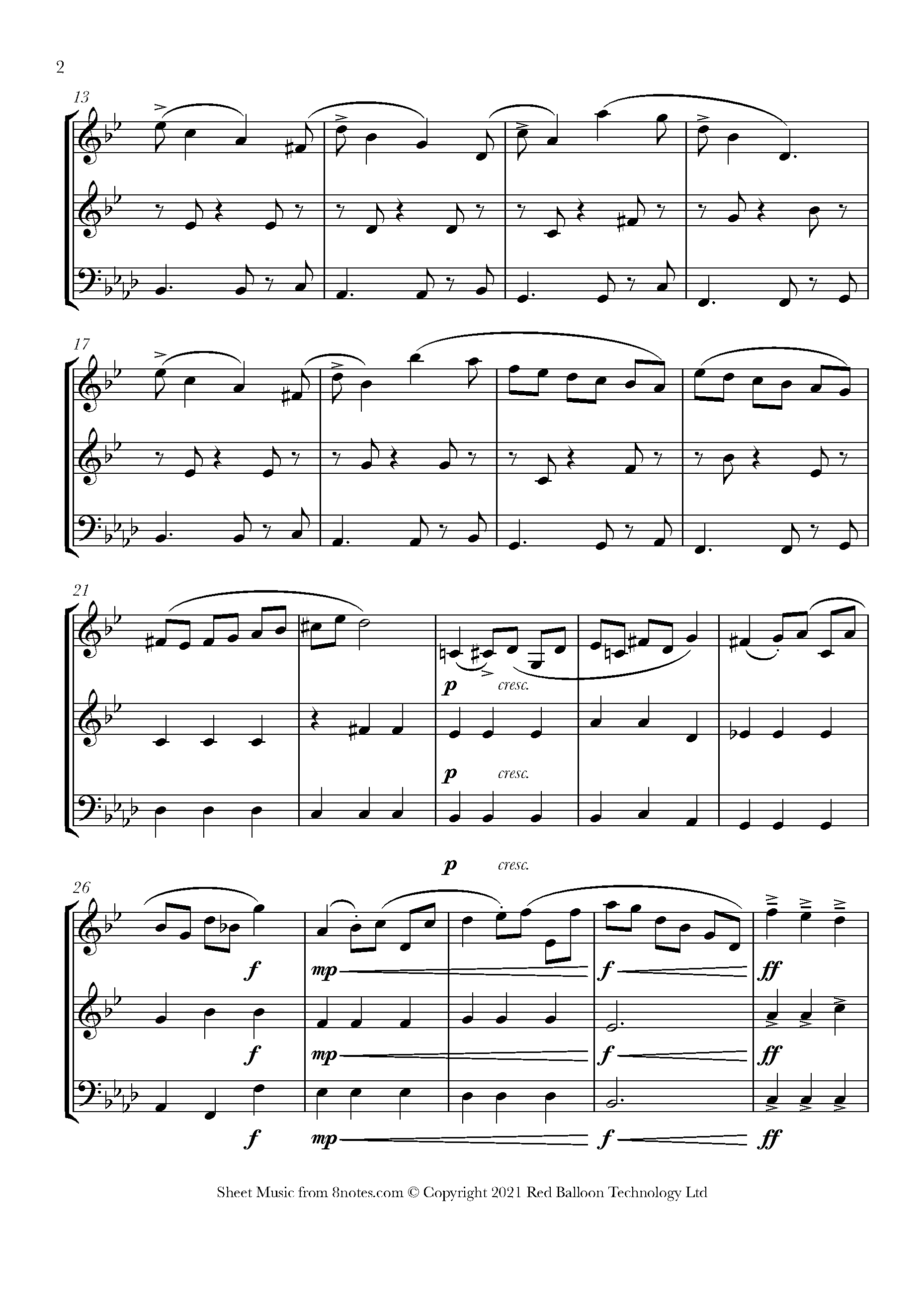 David Bruce - Take Three Sheet music for 2-Trumpets-Trombone - 8notes.com