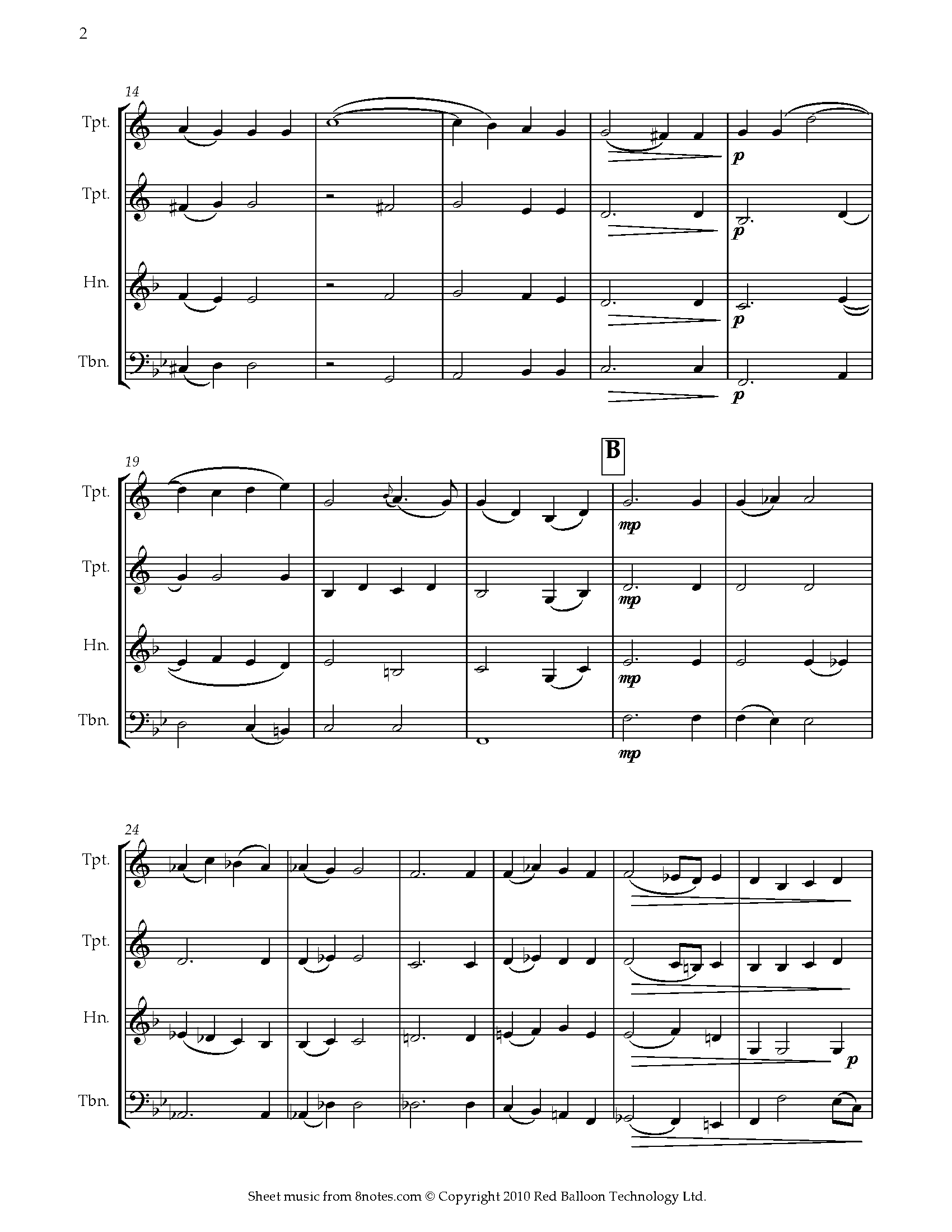 Mozart - Ave Verum Corpus Sheet music for Brass Quartet - 8notes.com