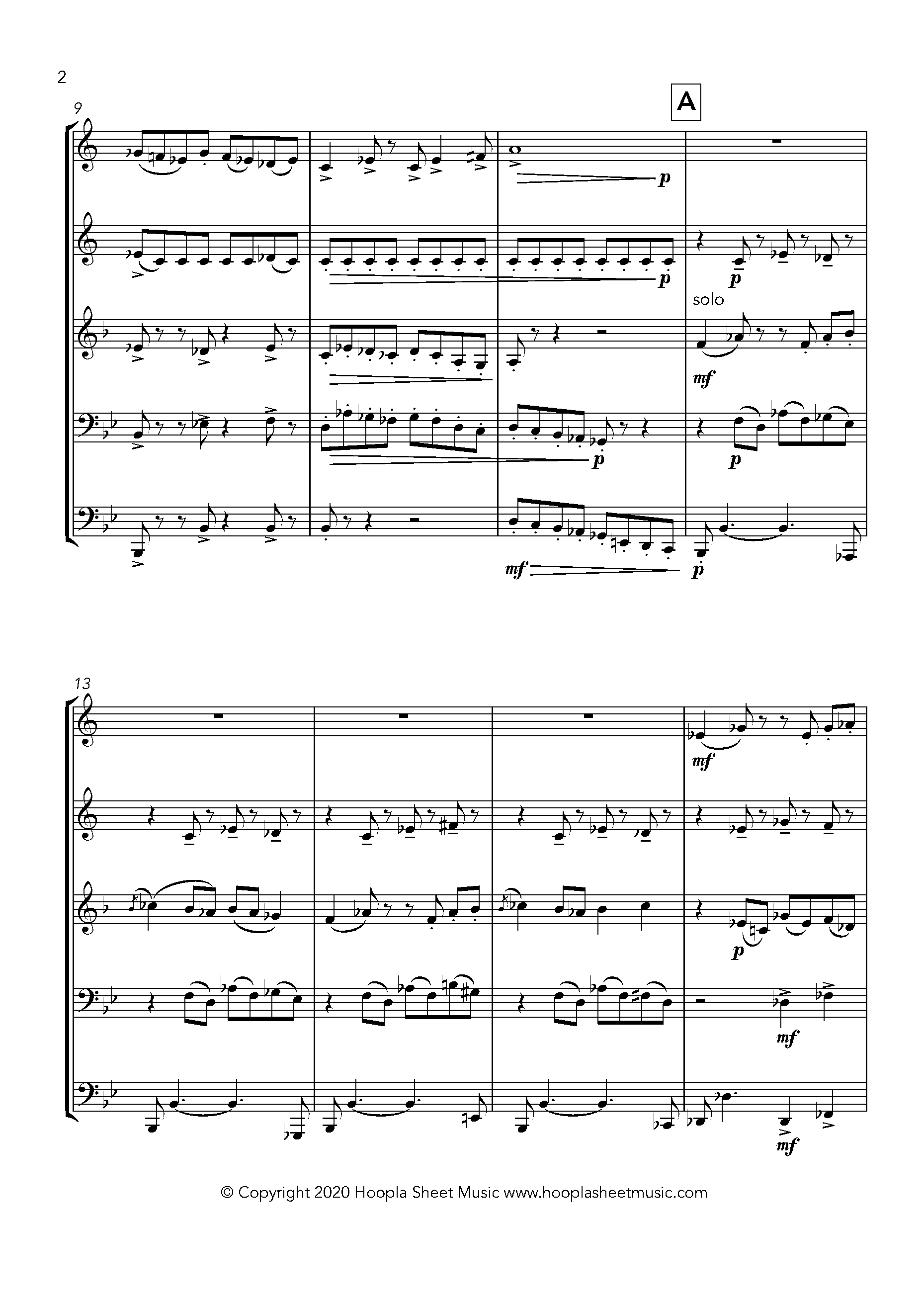 Morris, Christian - Afterburner Sheet music for Brass Quintet - 8notes.com