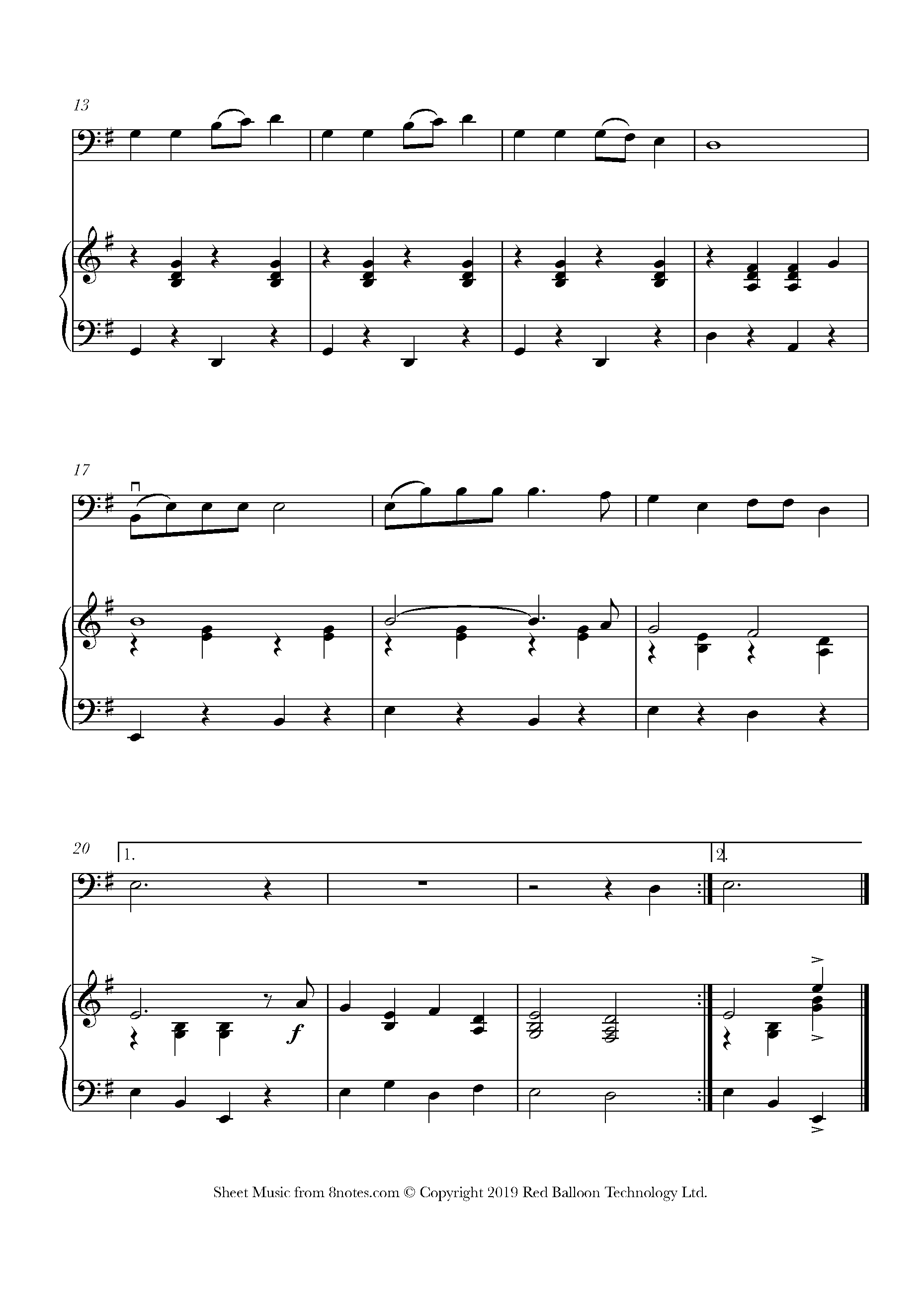 The Twenty-Fourth of February Sheet music for Cello - 8notes.com