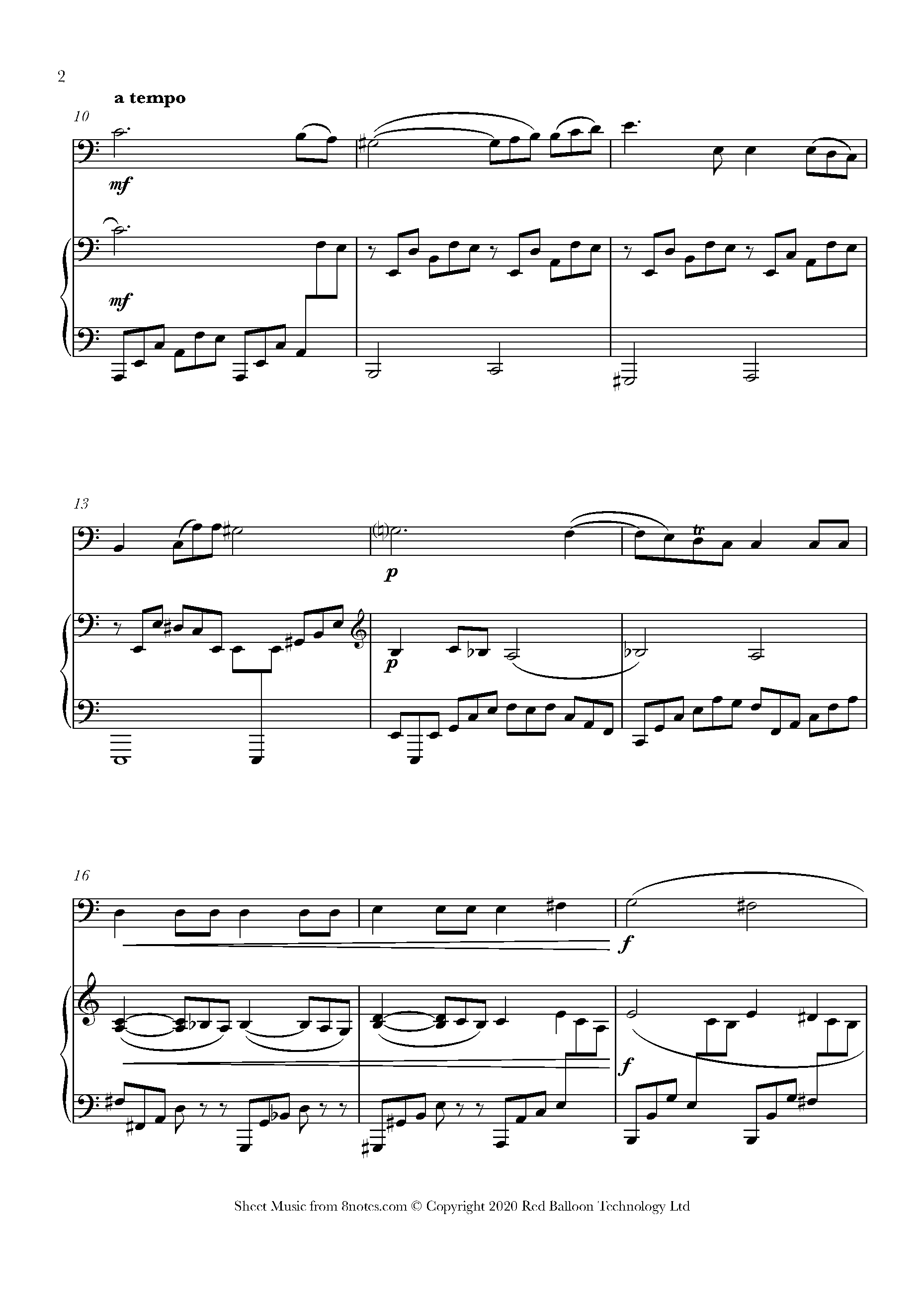 ﻿Chopin - Nocturne op.72 no.1 Sheet music for Cello - 8notes.com