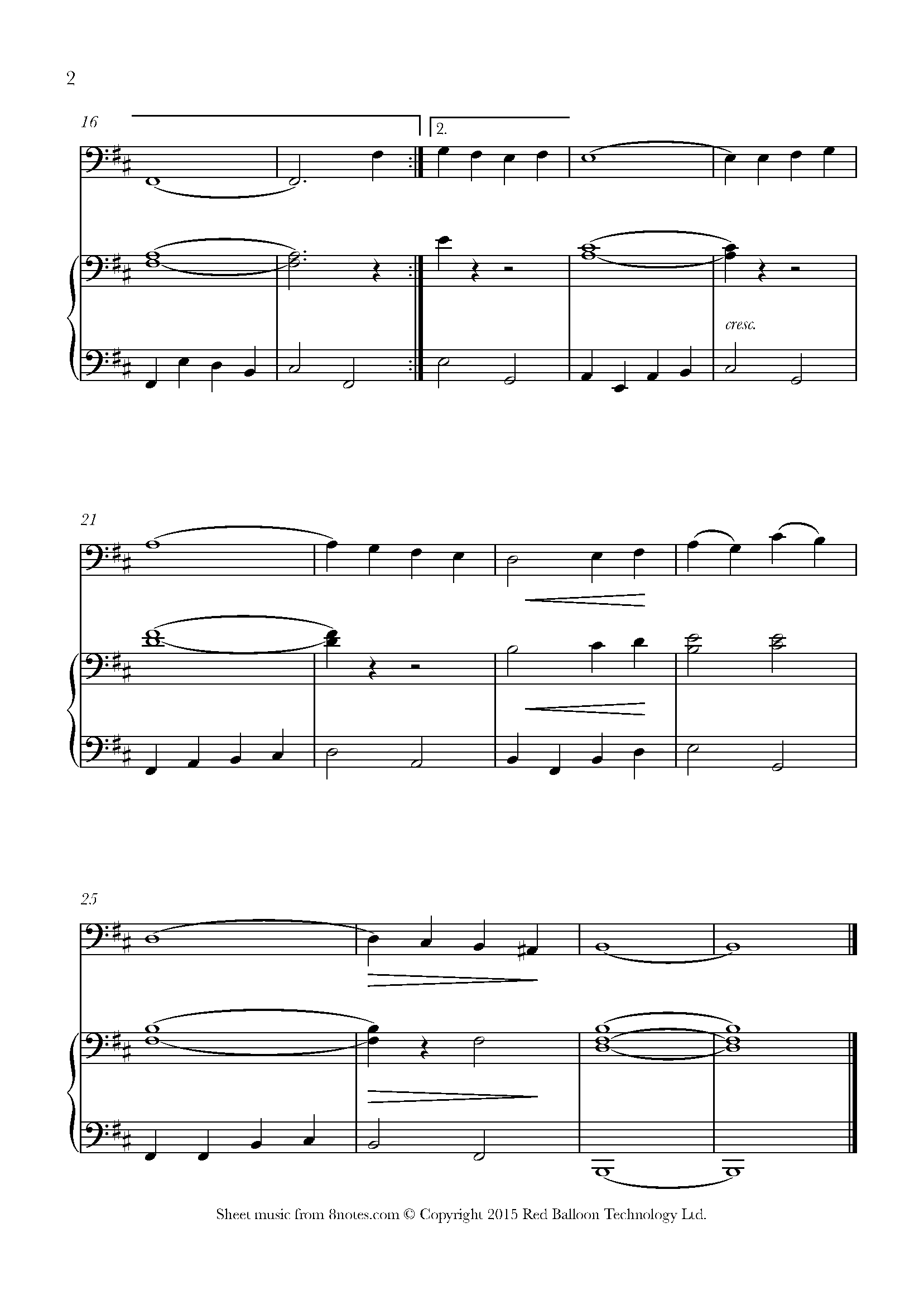 Bizet - Aria from the Pearl Fishers Sheet music for Cello - 8notes.com