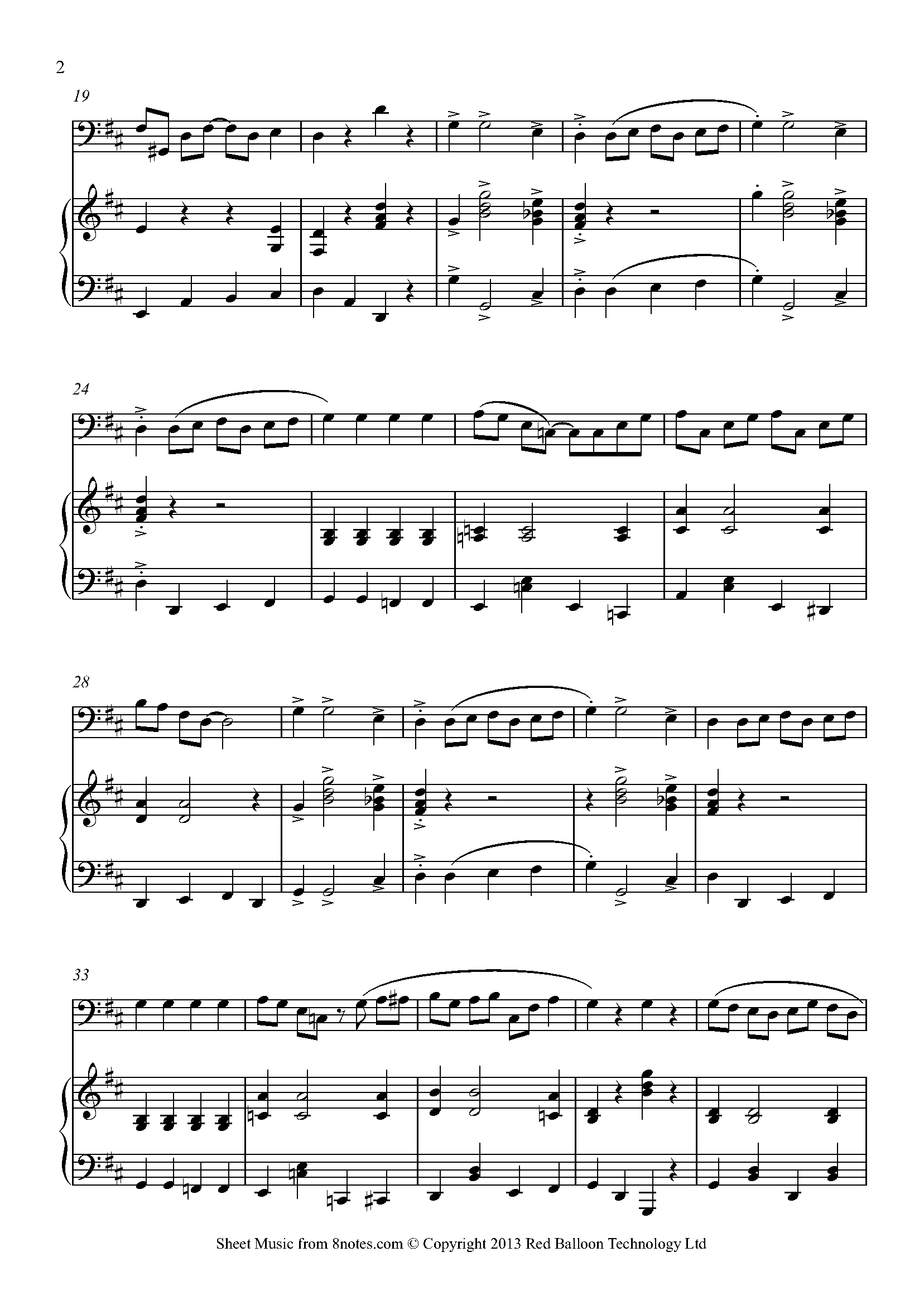 Wooster And Smith - The Black Cat Rag Sheet music for Cello - 8notes.com