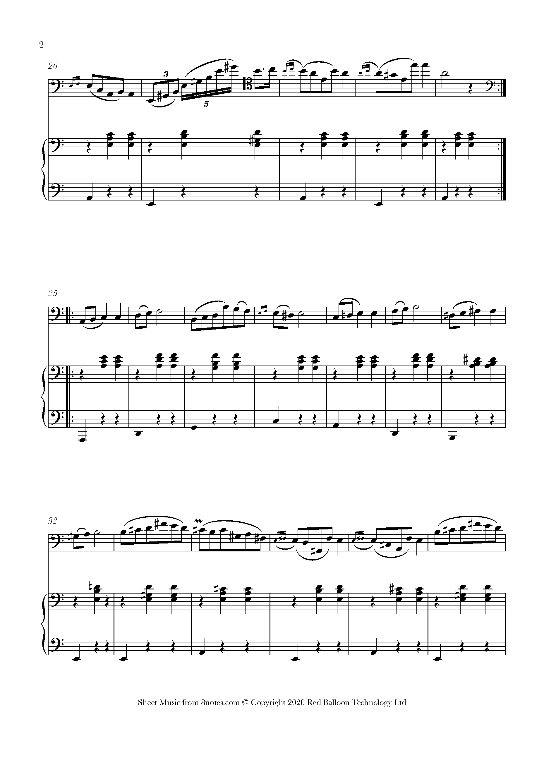 ﻿Chopin - Waltz b150 Sheet music for Cello - 8notes.com