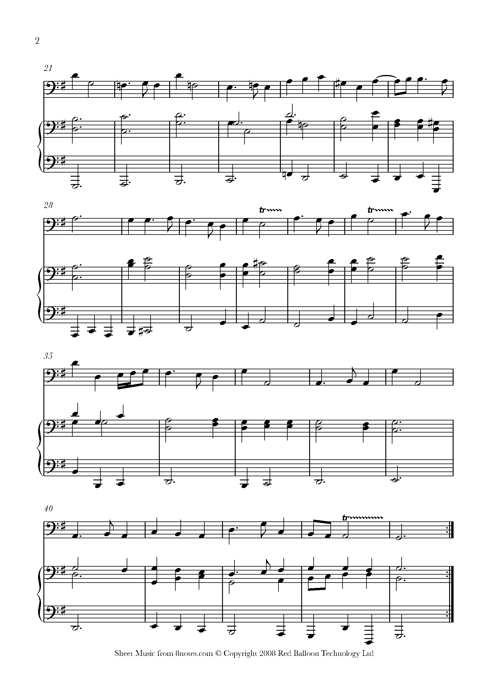 Handel - Menuet From Water Music Sheet Music For Cello - 8notes.com