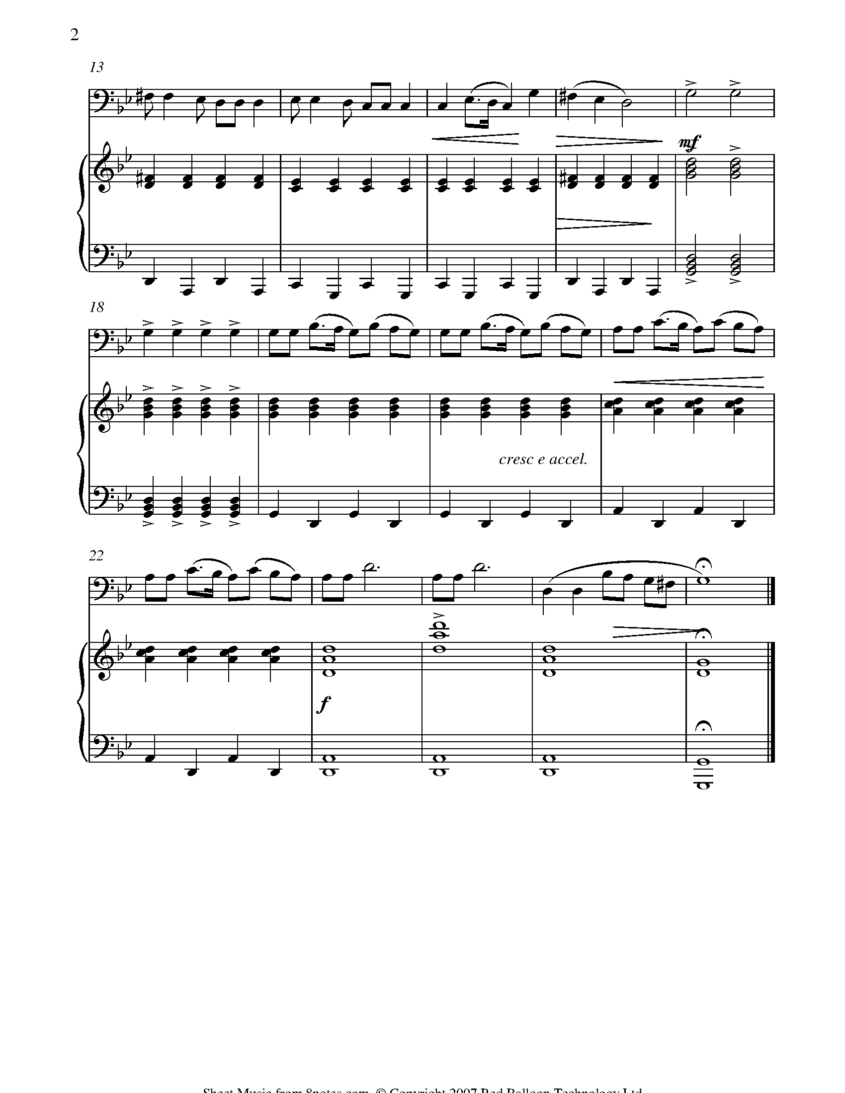 Hava Nagila Sheet music for Cello - 8notes.com