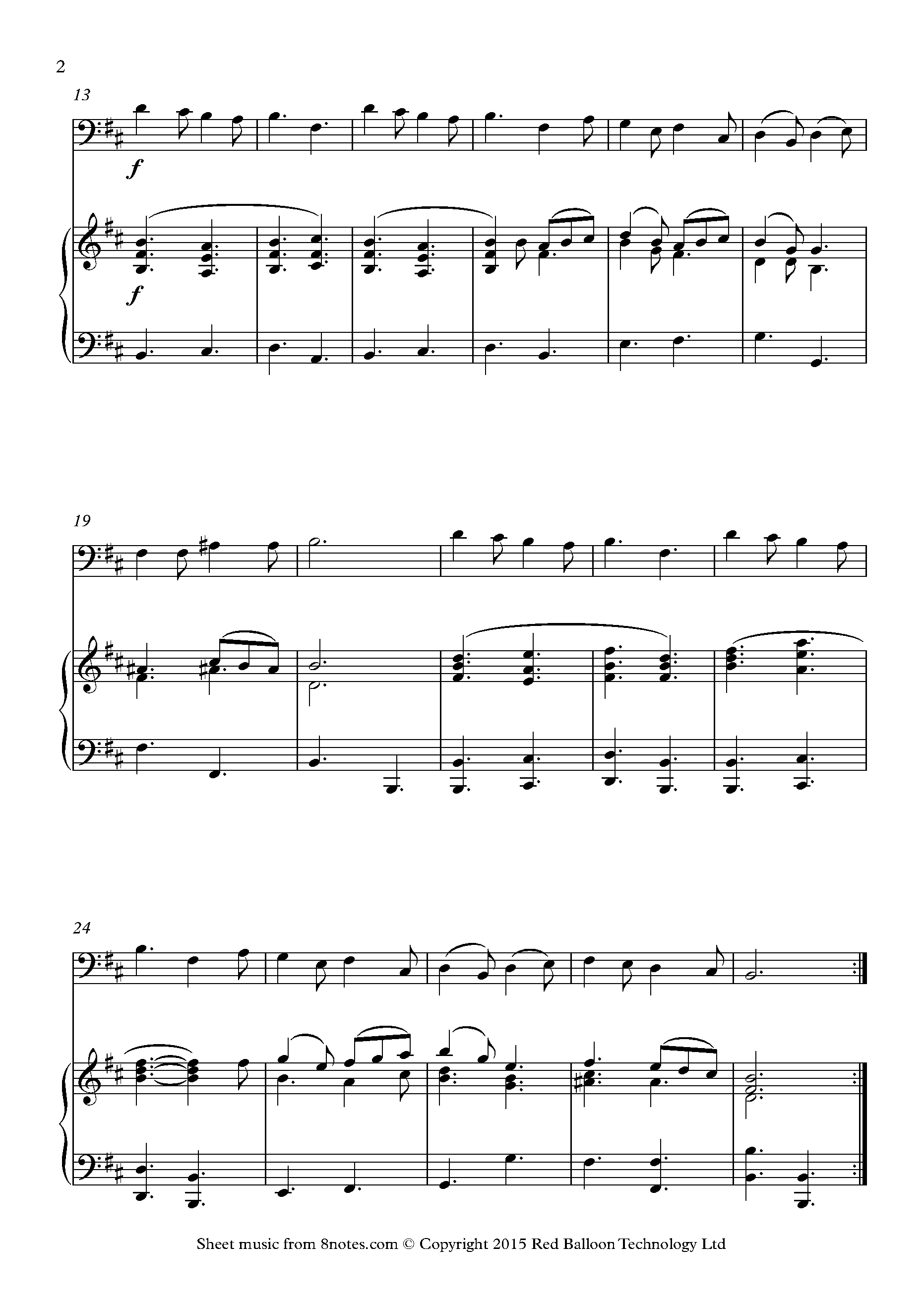 Masters in This Hall Sheet music for Cello - 8notes.com