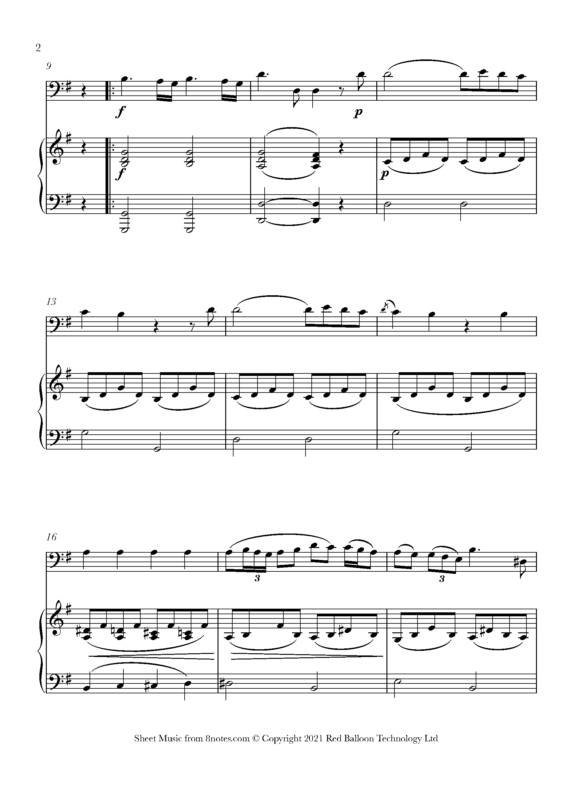 Pergolesi - Nina Sheet music for Cello - 8notes.com