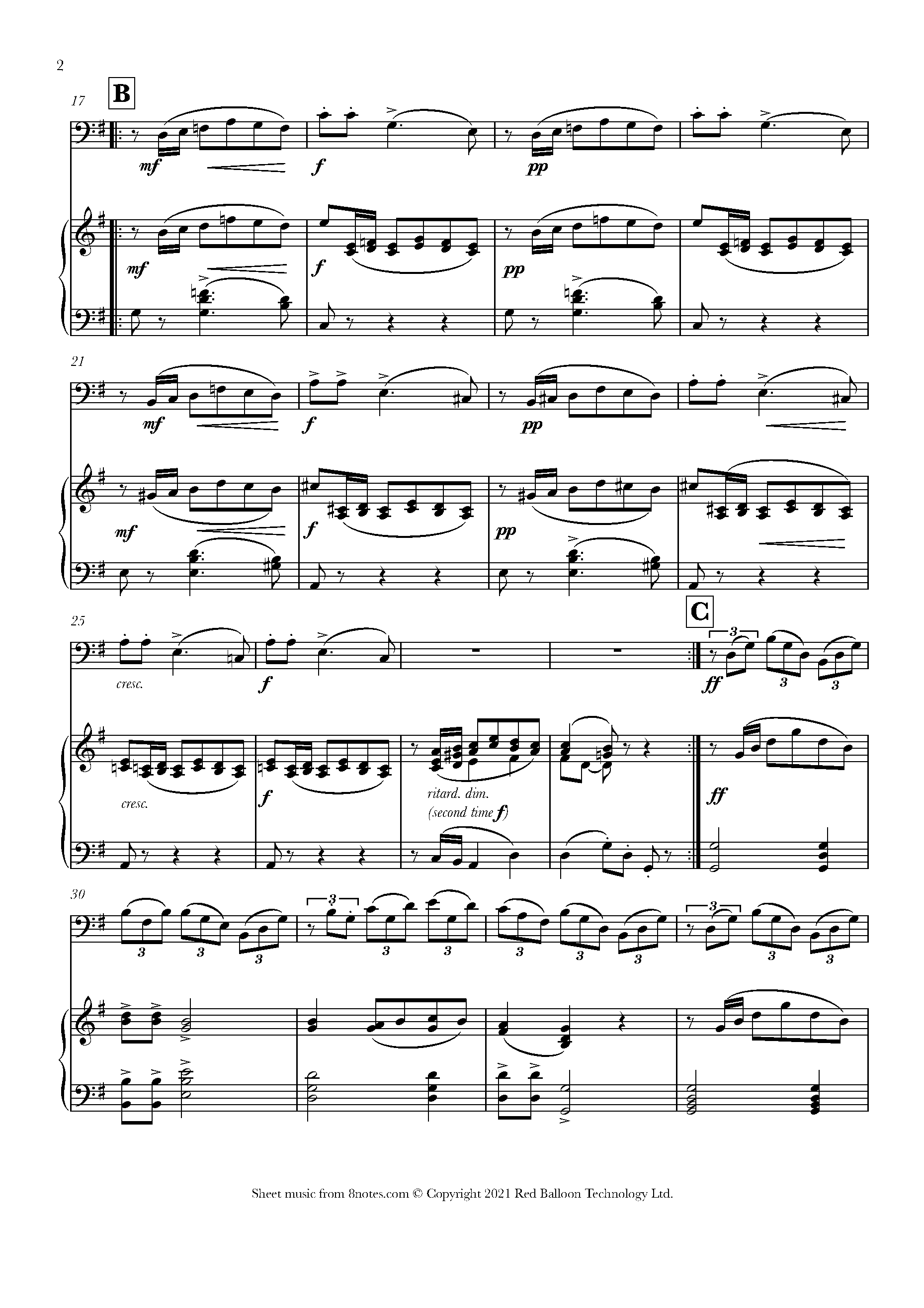 ﻿dvořák - Slavonic Dance No. 3 Sheet Music For Cello - 8notes.com