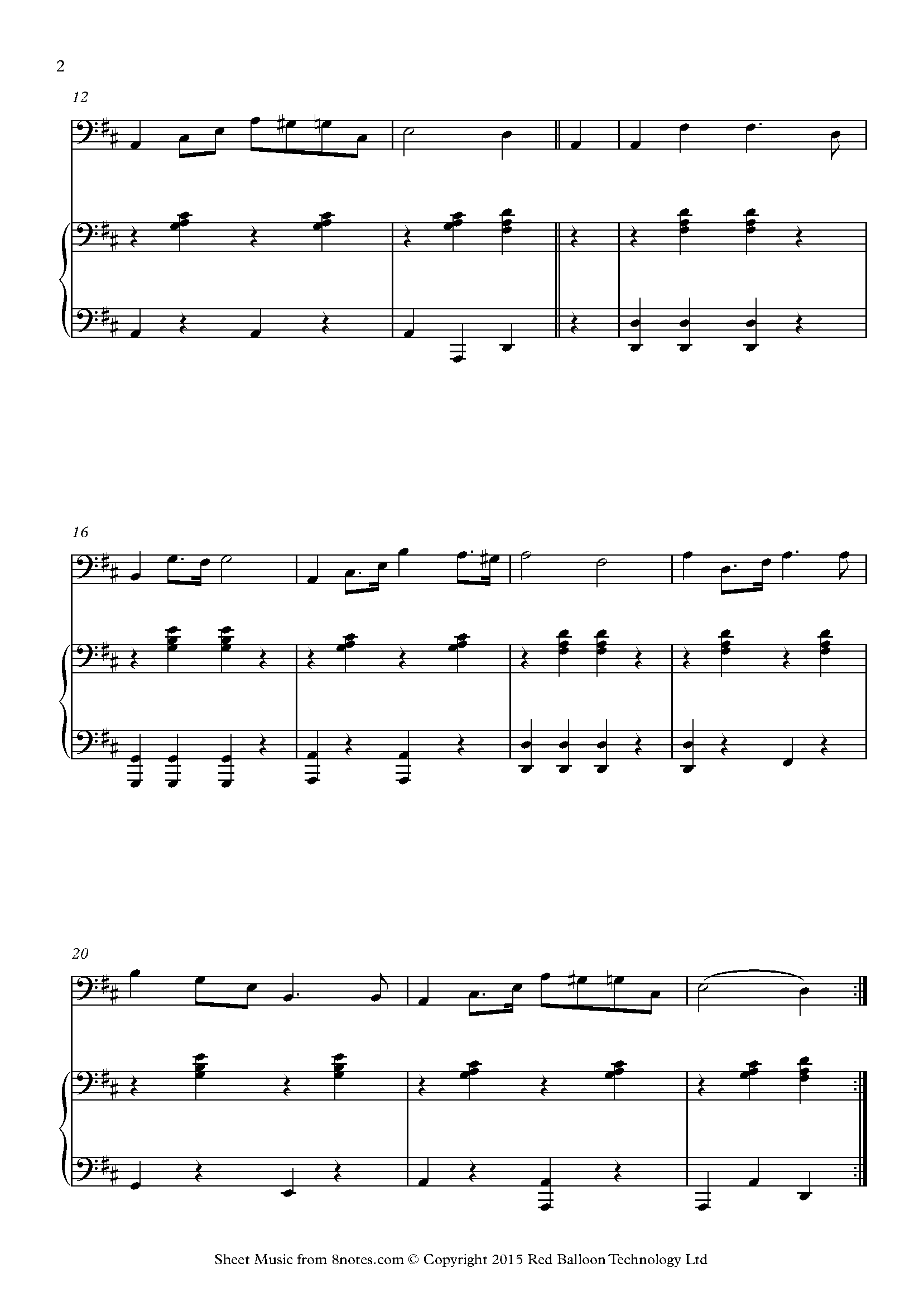 W. D. Hendrickson - The Spanish Cavalier Sheet music for Cello - 8notes.com