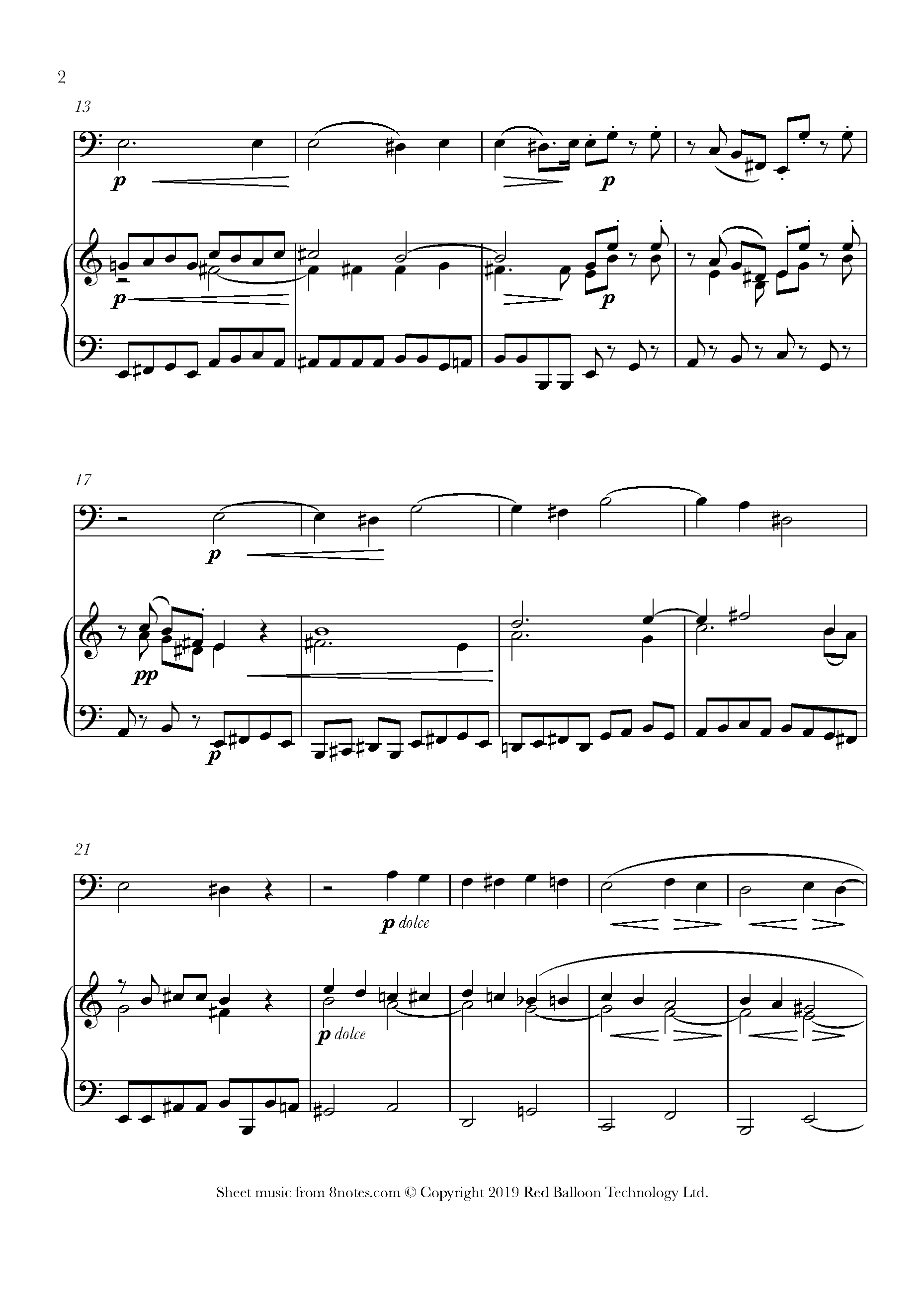 Pergolesi - Stabat Mater Sheet Music For Cello - 8notes.com