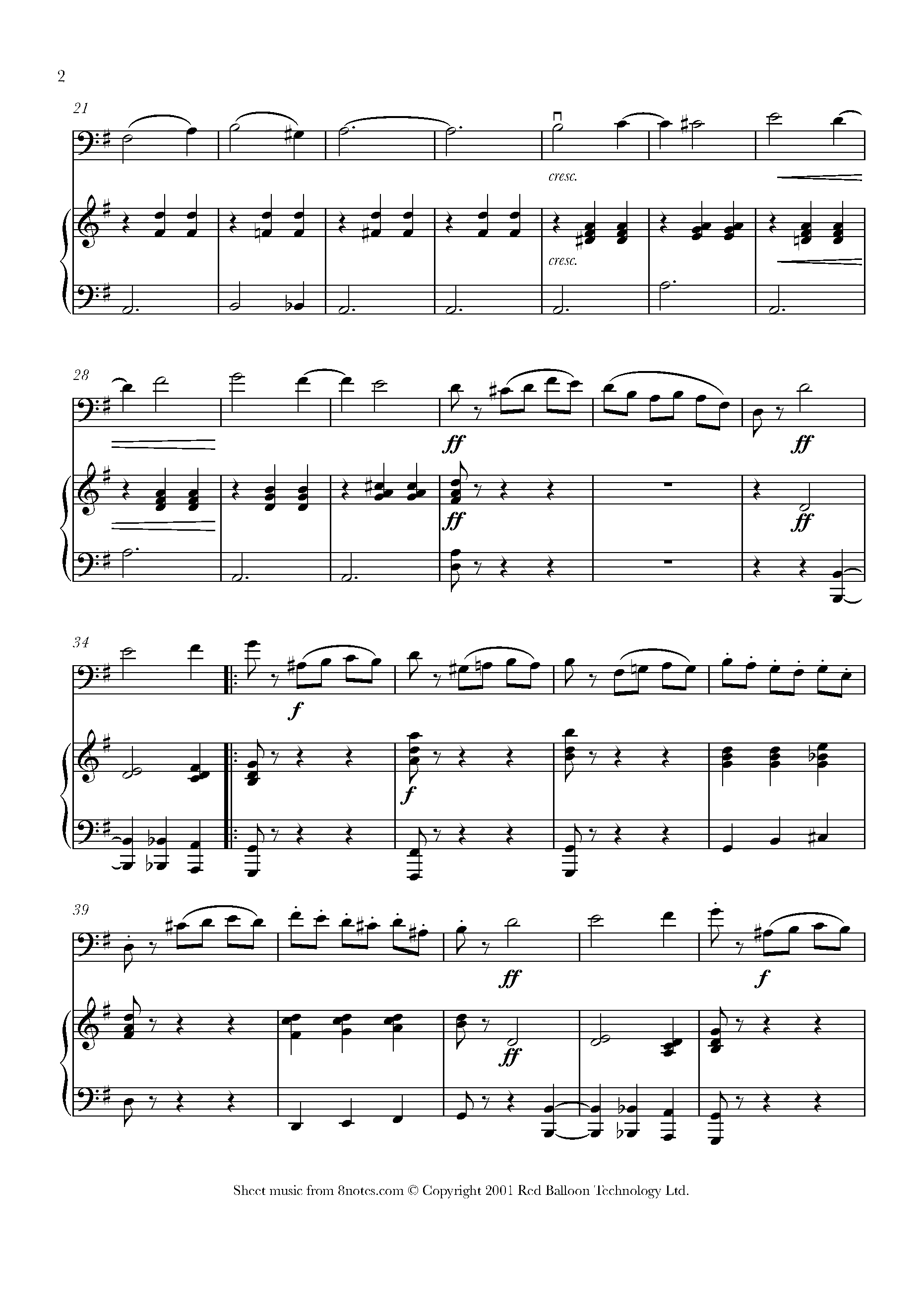 Tchaikovsky - Waltz from Sleeping Beauty Sheet music for Cello - 8notes.com