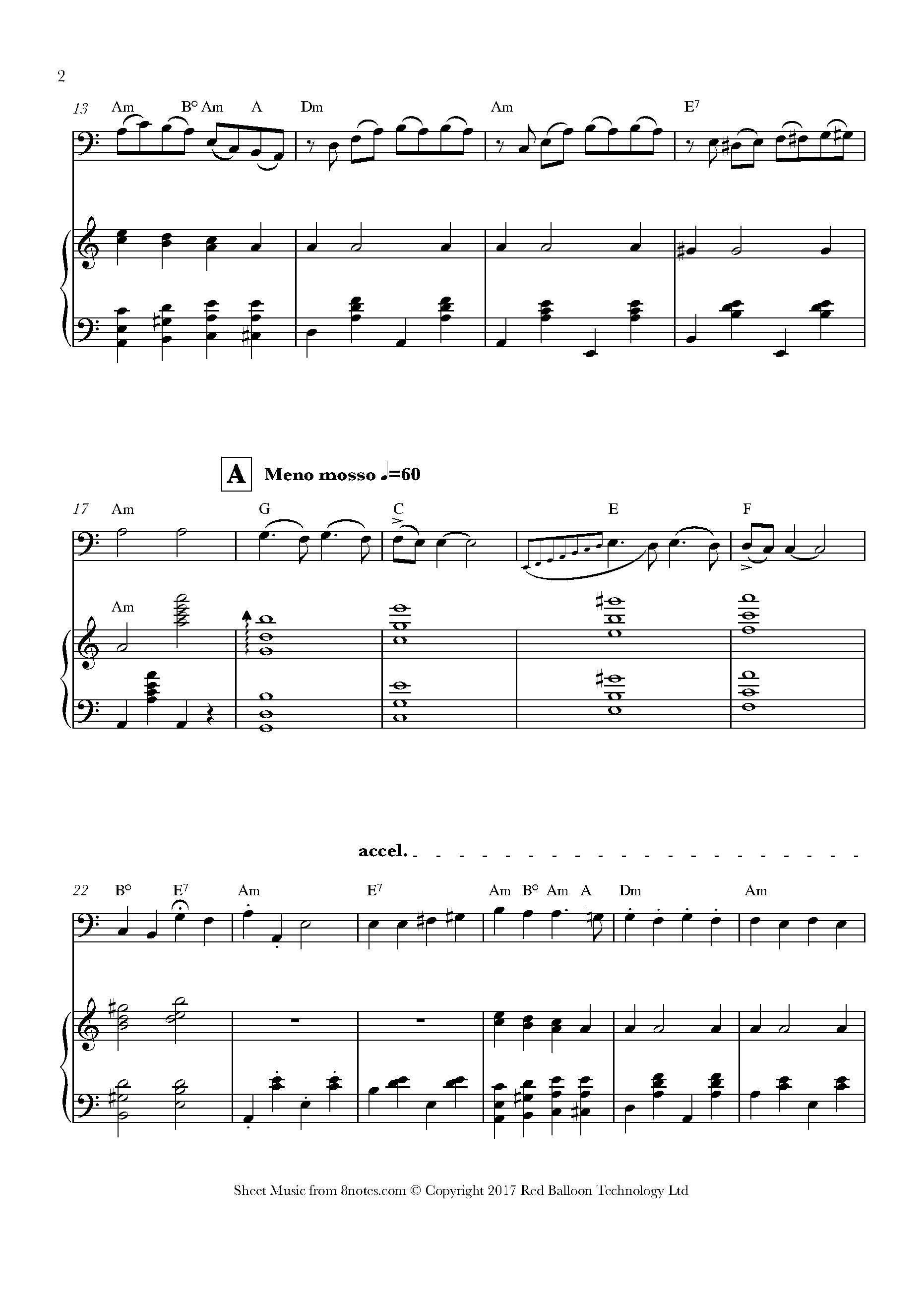 Two Guitars ( Tsyganochka) Sheet music for Cello - 8notes.com