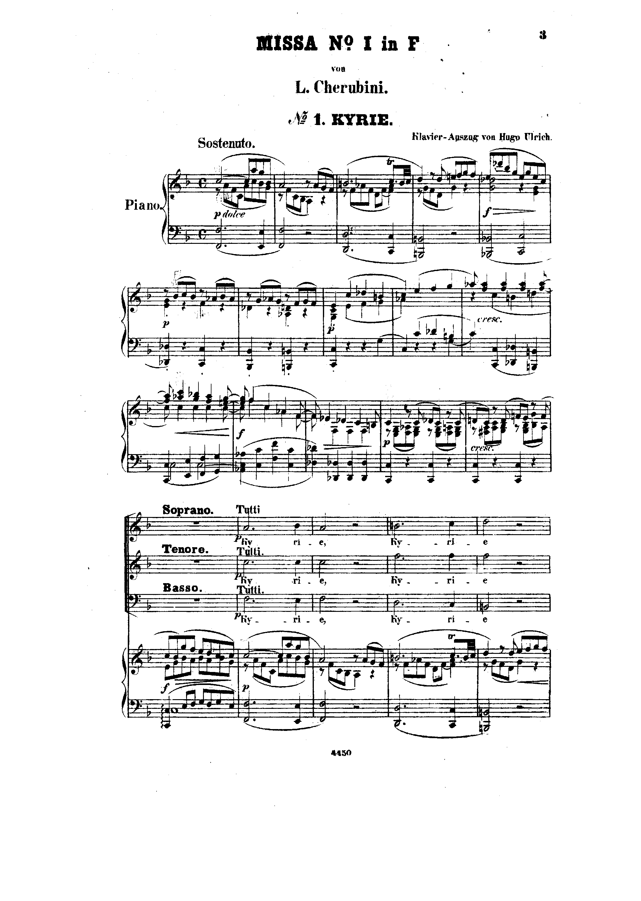 Cherubini, Luigi - Mass in F major Sheet music for Choir - 8notes.com
