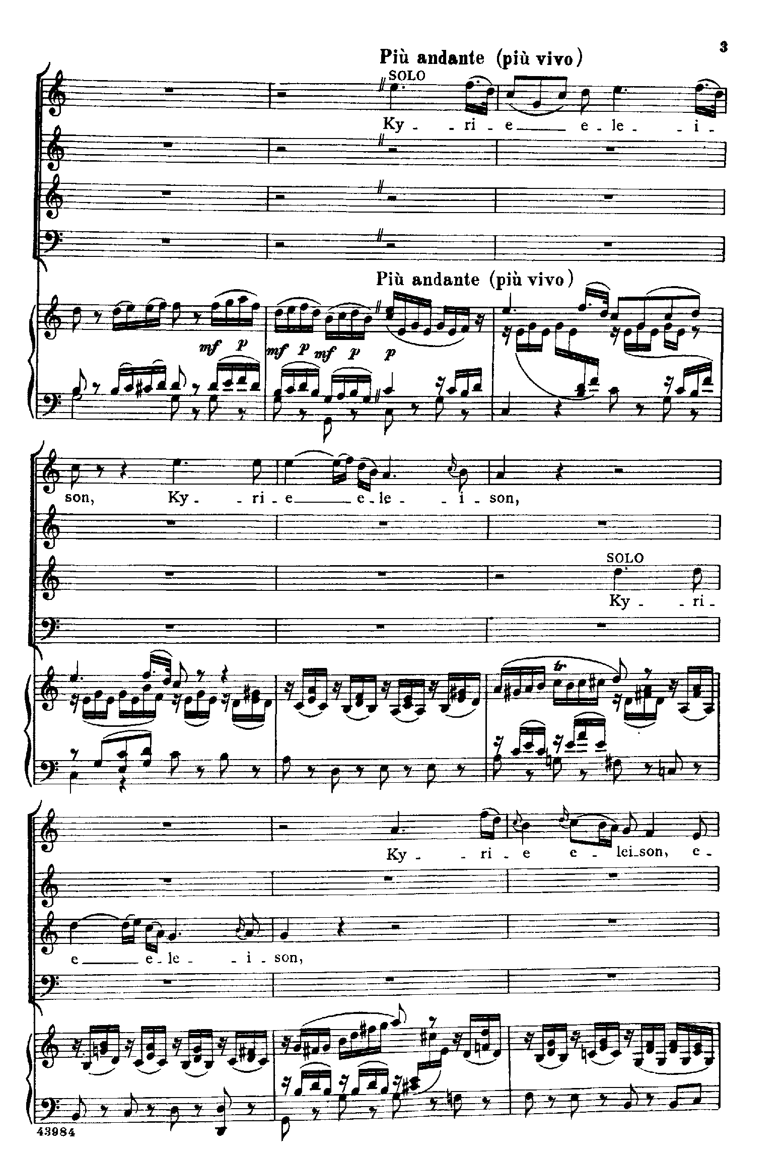 Mozart, Wolfgang Amadeus - Mass No. 15 in C major Coronation K 317 ...
