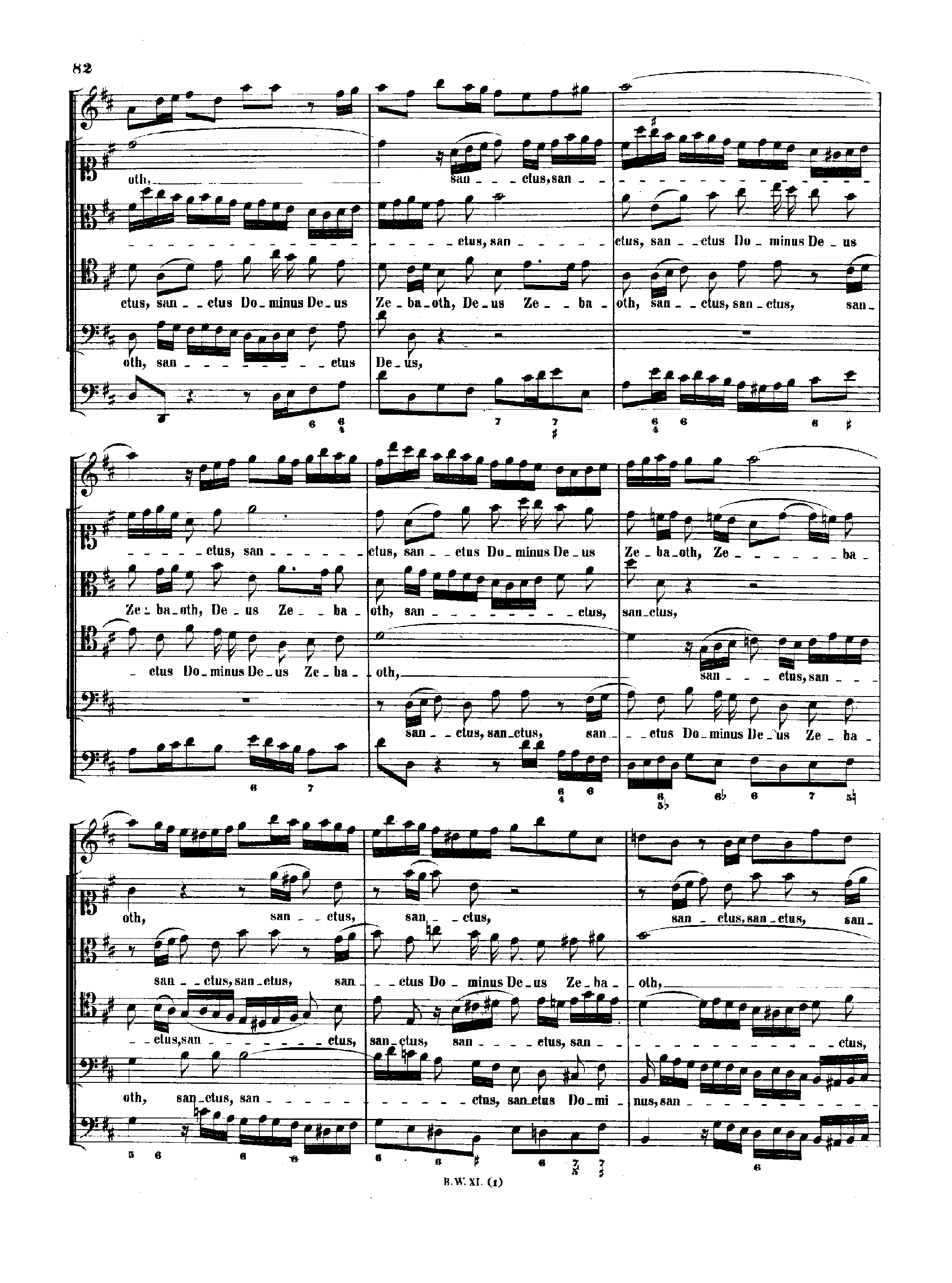 Bach, Johann Sebastian - Sanctus in D major, BWV 238 Sheet music for ...