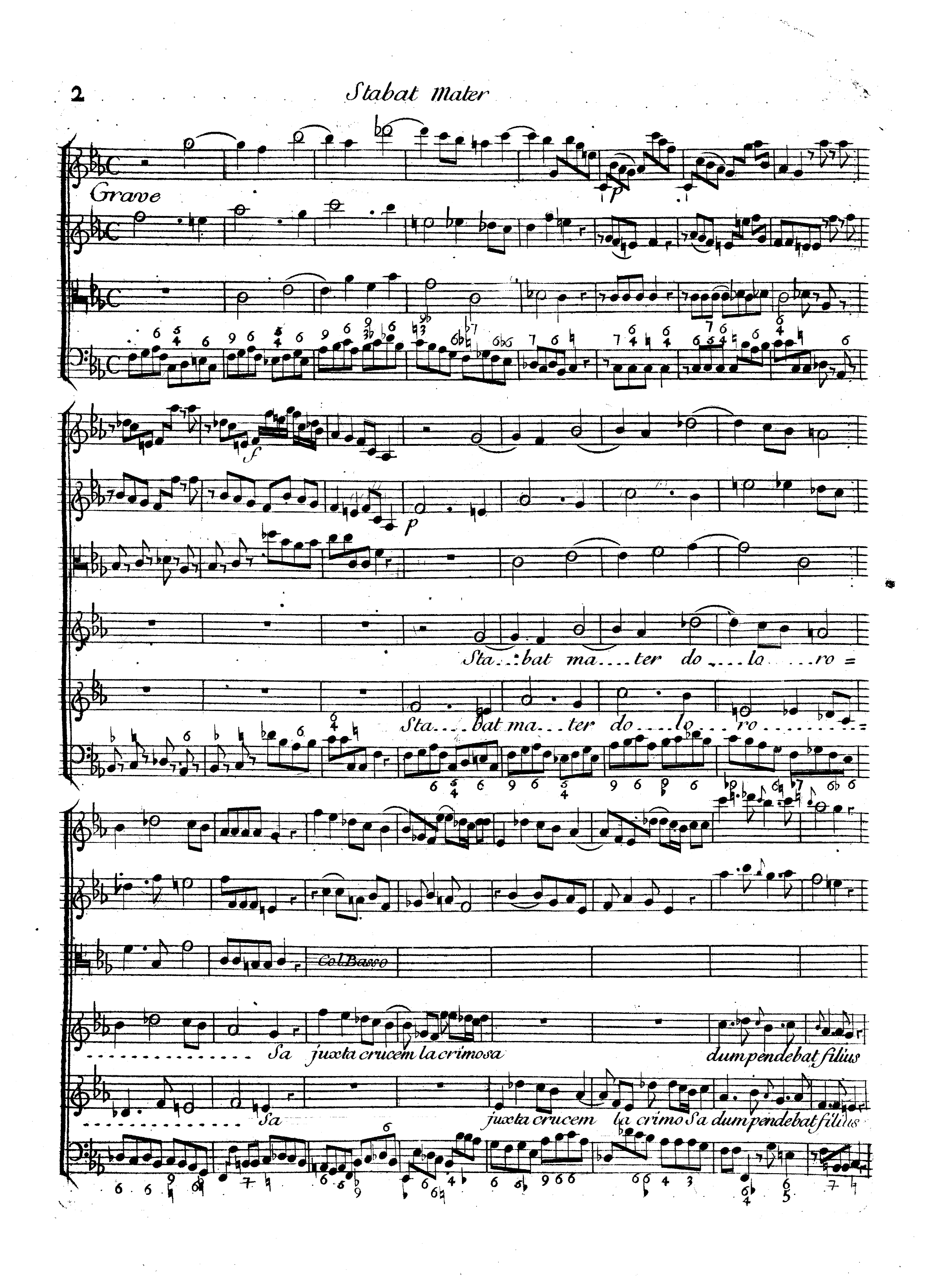 Pergolesi, Giovanni Battista - Stabat mater, P.77 Sheet music for Choir ...