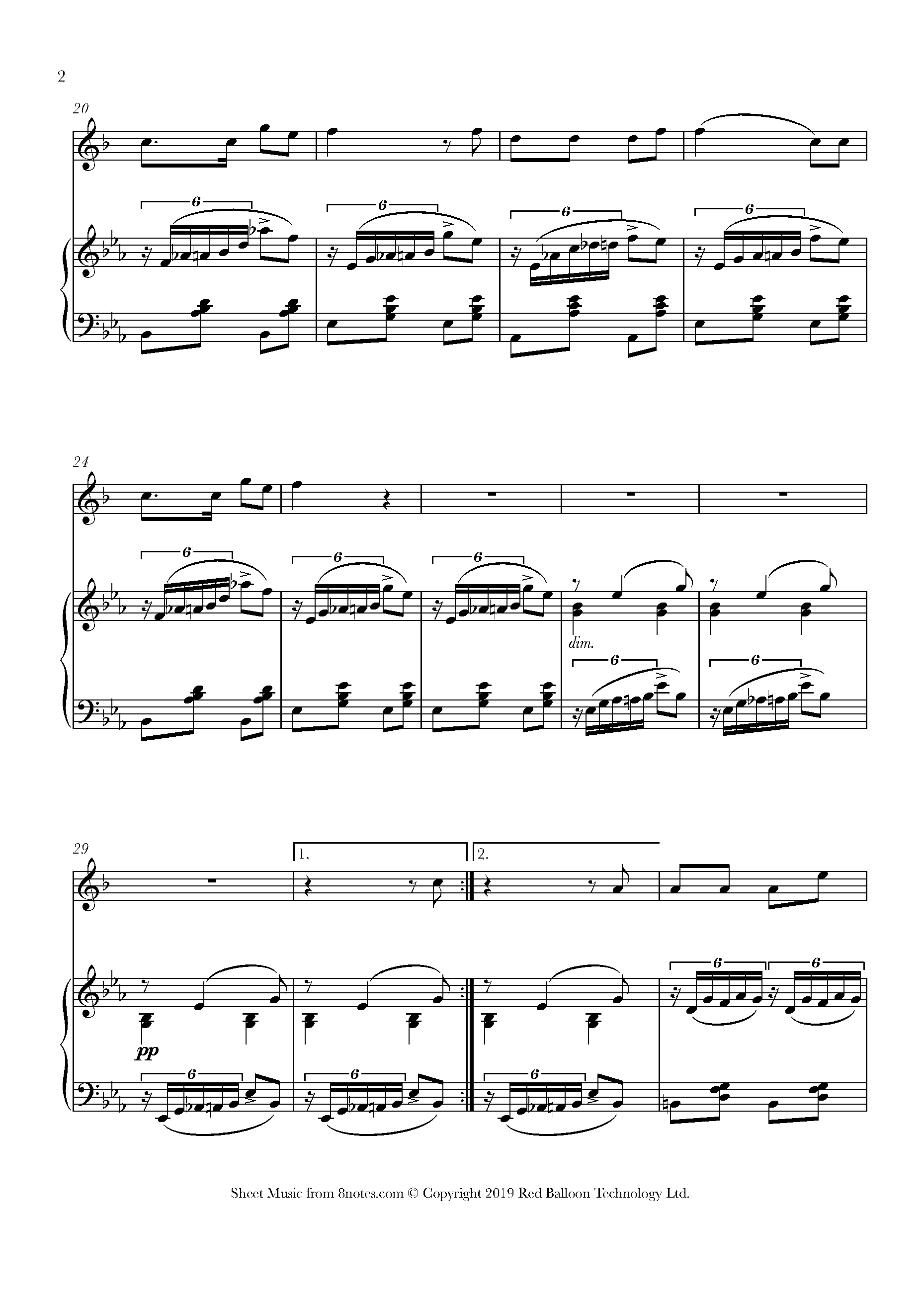 Schubert - Die Forelle (The Trout), D.550 Sheet music for Clarinet ...