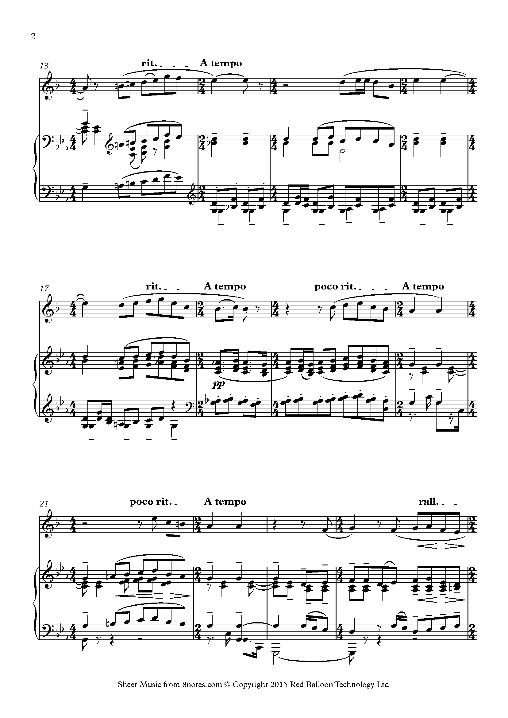 Puccini - Tu Che Di Gel Sei From Turandot Sheet Music For Clarinet ...