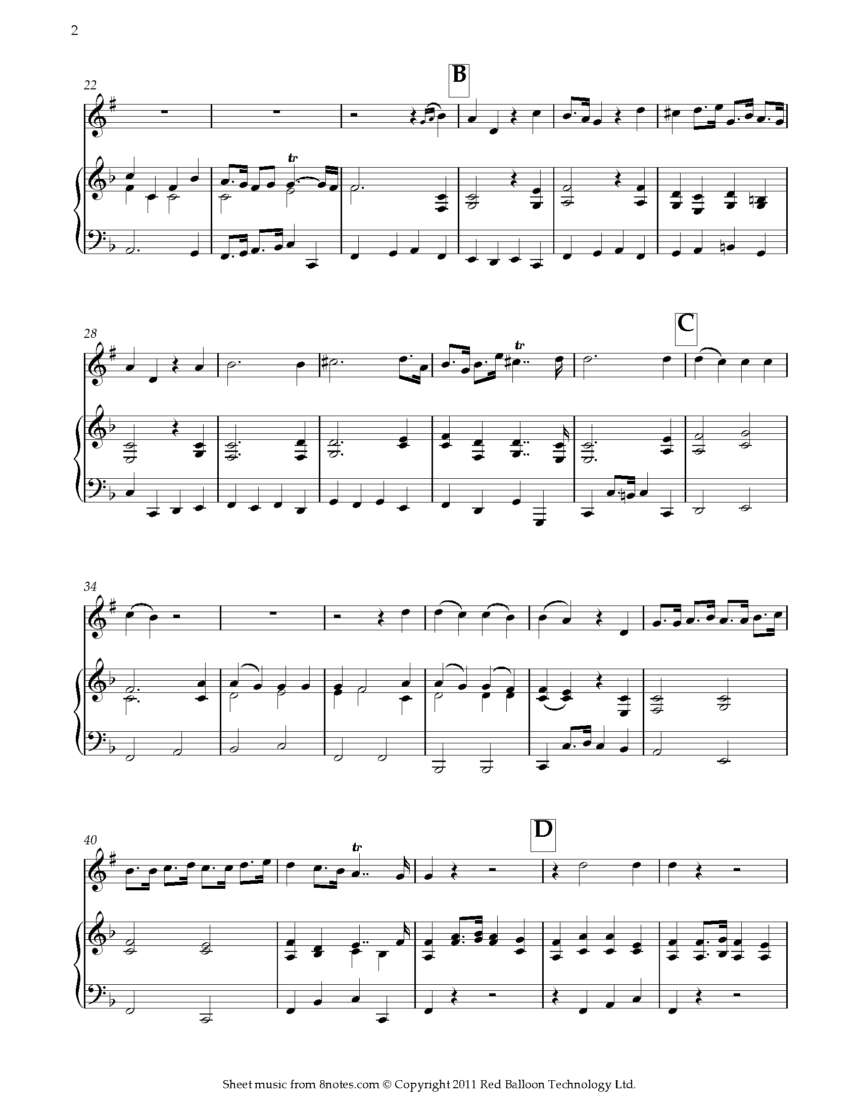 John Stanley - Voluntary in D Sheet music for Clarinet - 8notes.com