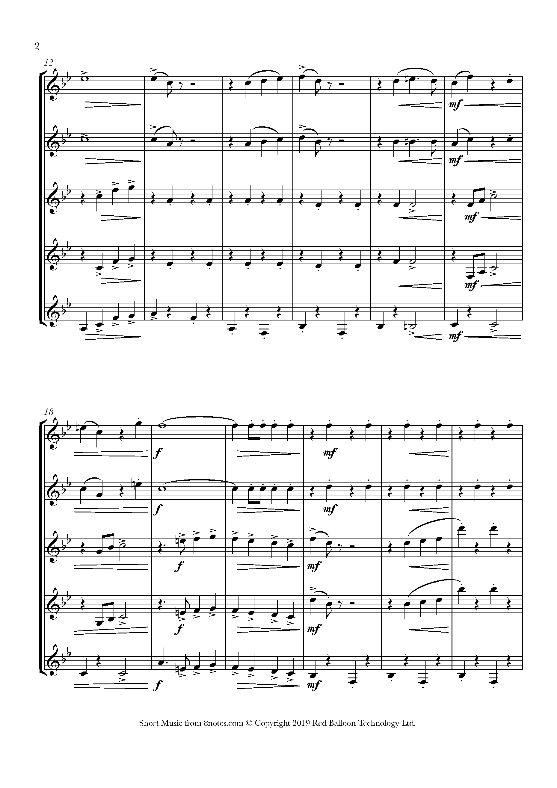 Alford - Colonel Bogey March Sheet Music For Clarinet Choir - 8notes.com