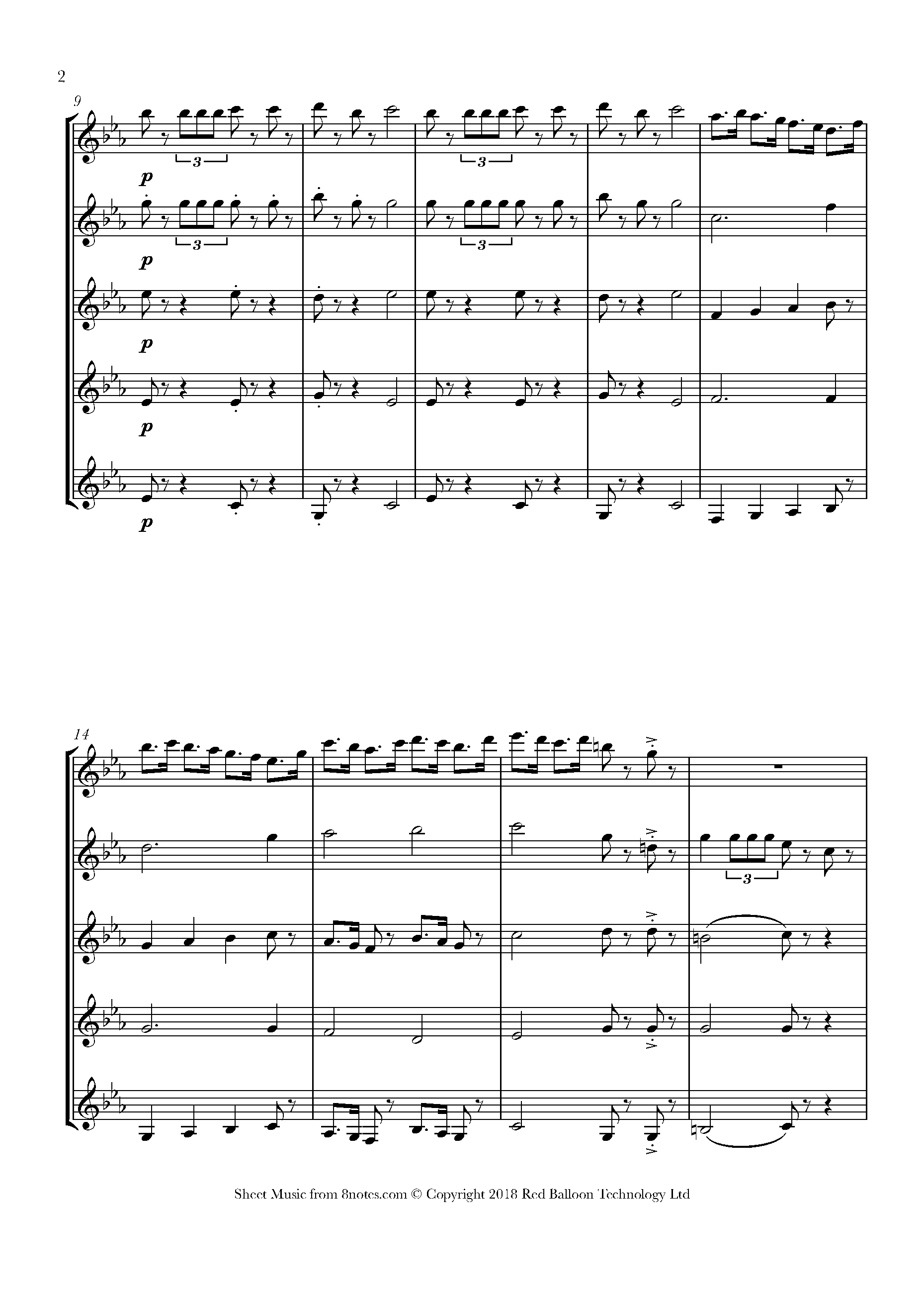 Tchaikovsky March From The Nutcracker Sheet Music For Clarinet Choir