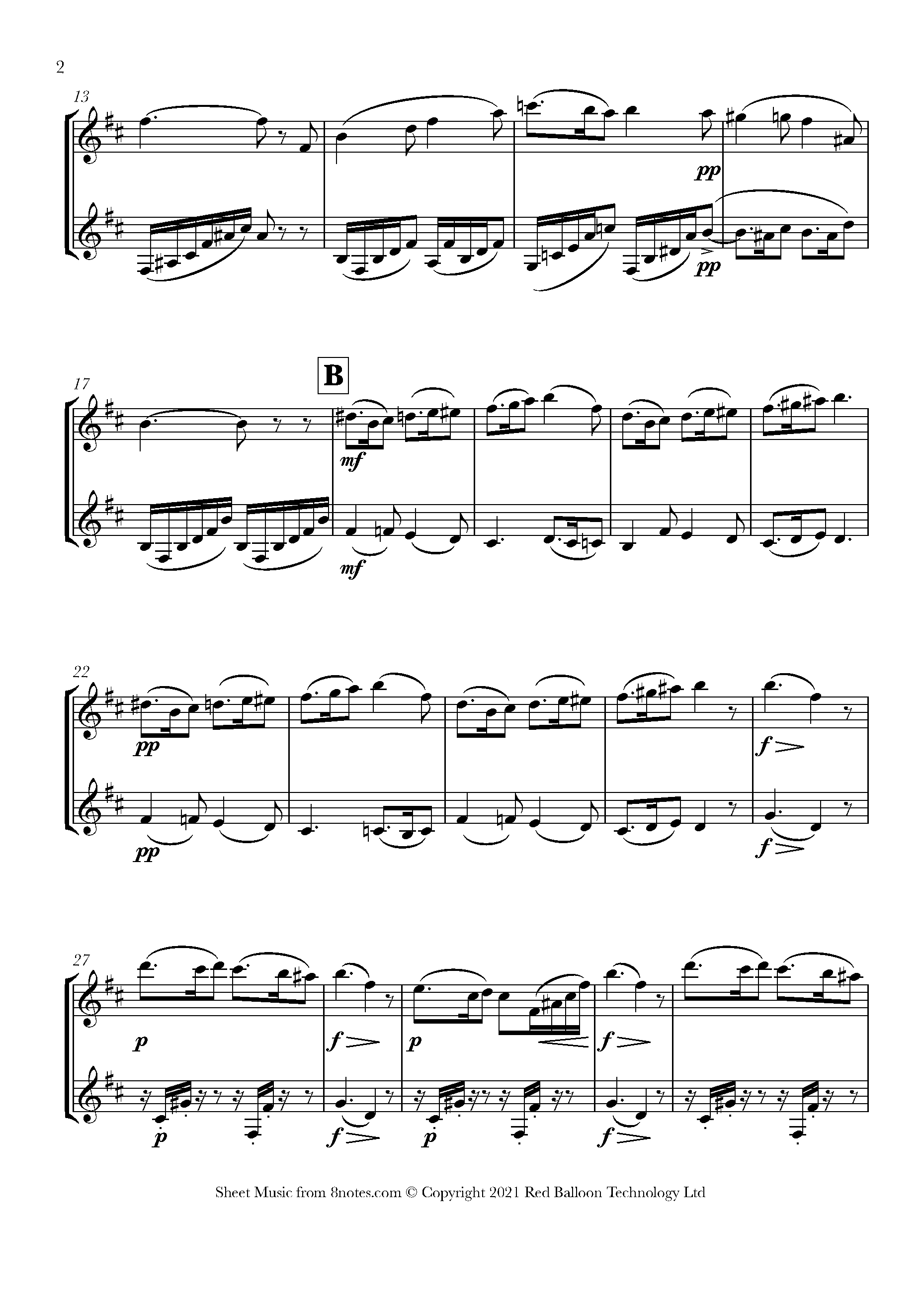 ﻿Fauré - Sicilienne Op. 78 Sheet music for Clarinet Duet - 8notes.com