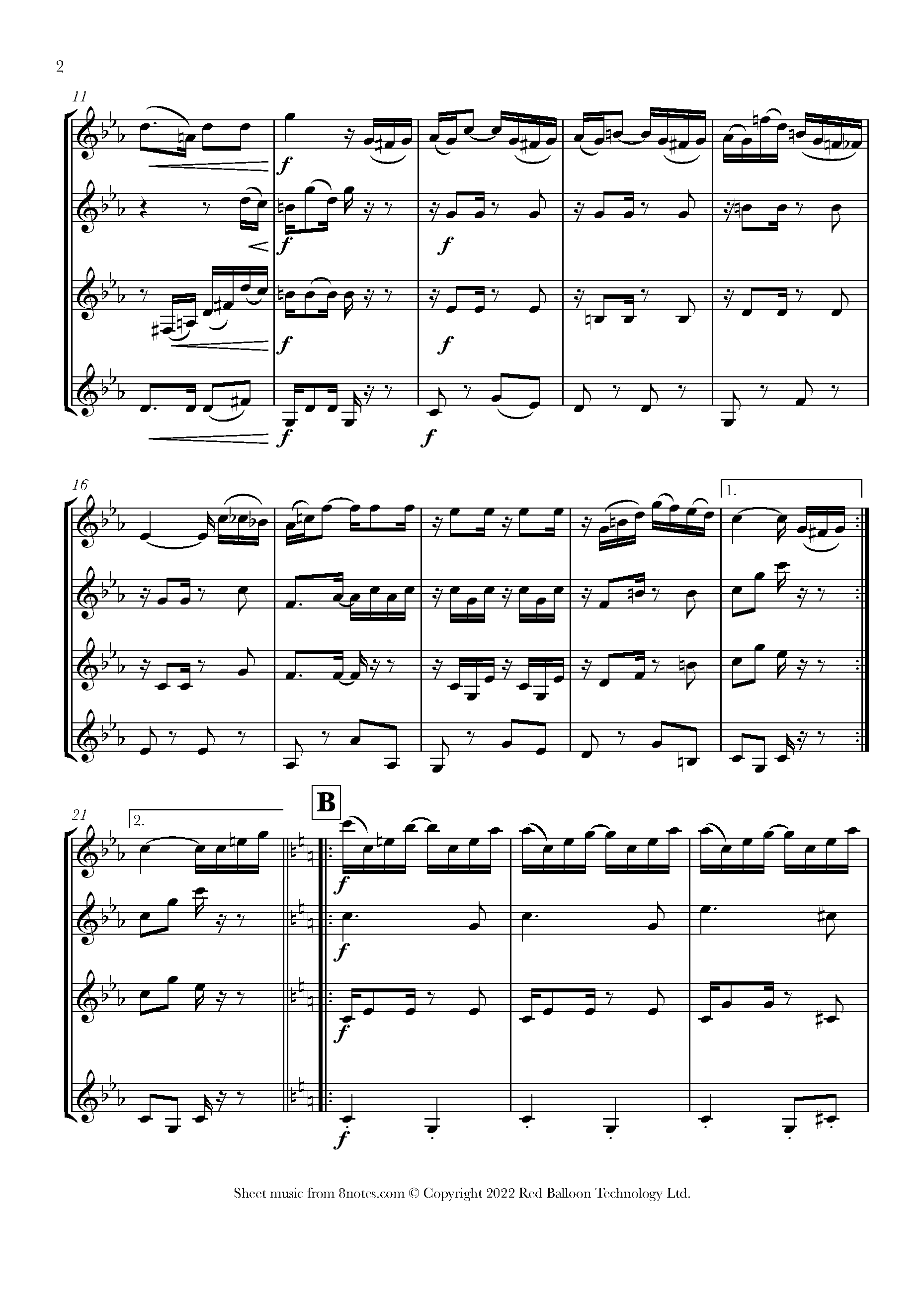 Zequinha Abreu - Tico-Tico no fuba Sheet music for Clarinet Quartet ...