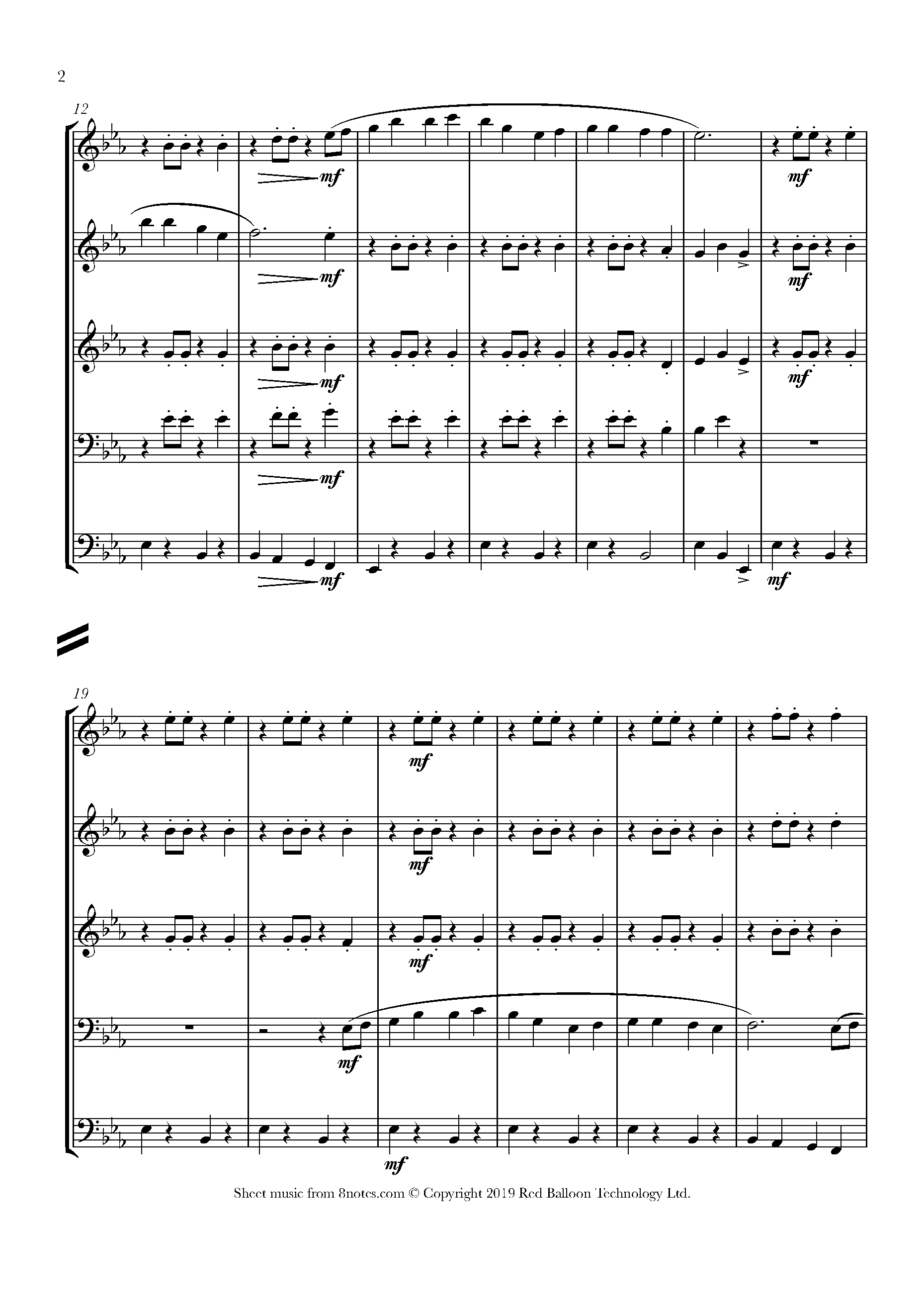 Alabama Sheet music for Flexible Mixed Ensemble - 5 Players - 8notes.com