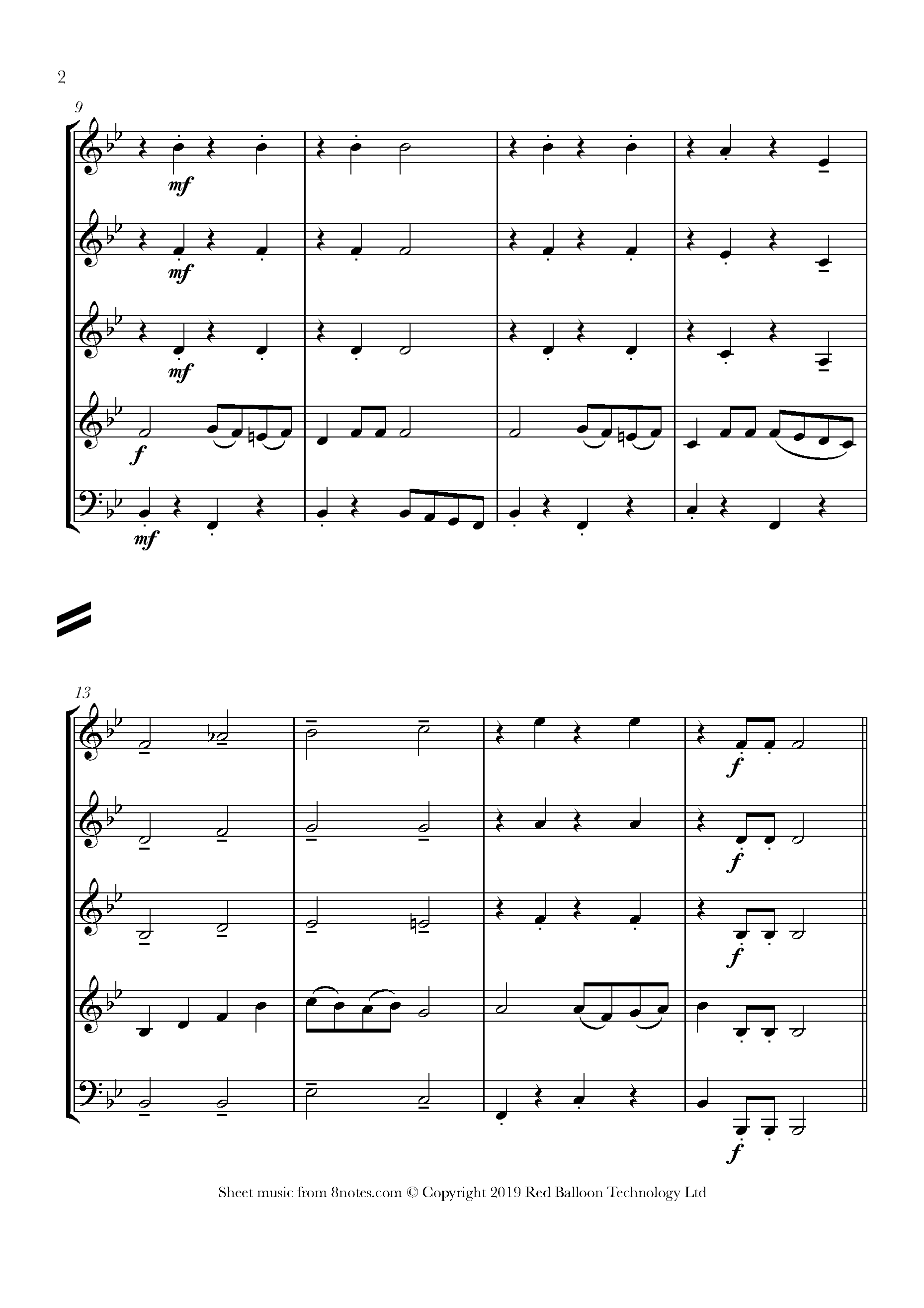 Heads, Shoulders Knees and Toes Sheet music for Flexible Mixed Ensemble ...