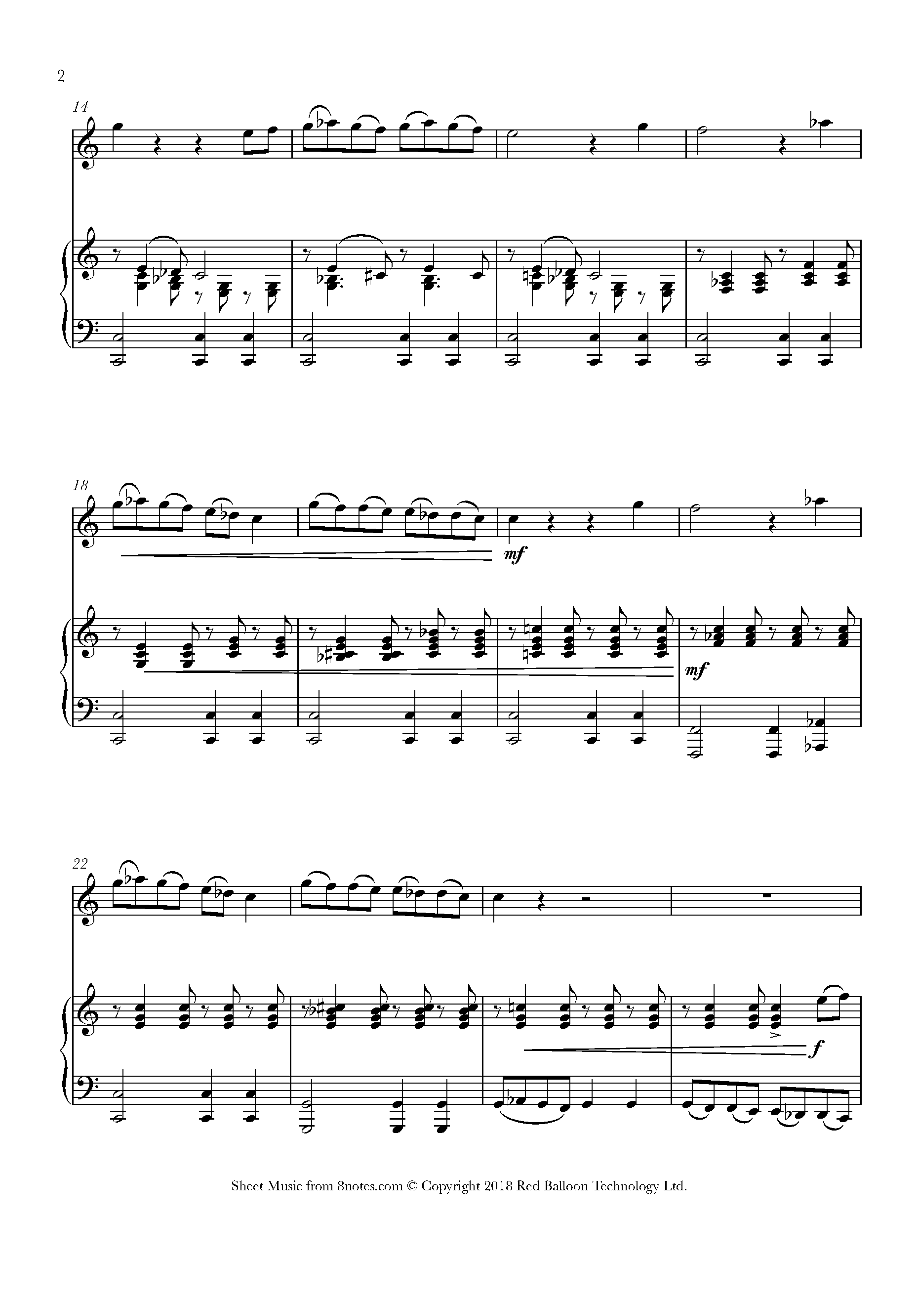 A Ya Zain (I Saw You) Sheet music for Flute - 8notes.com