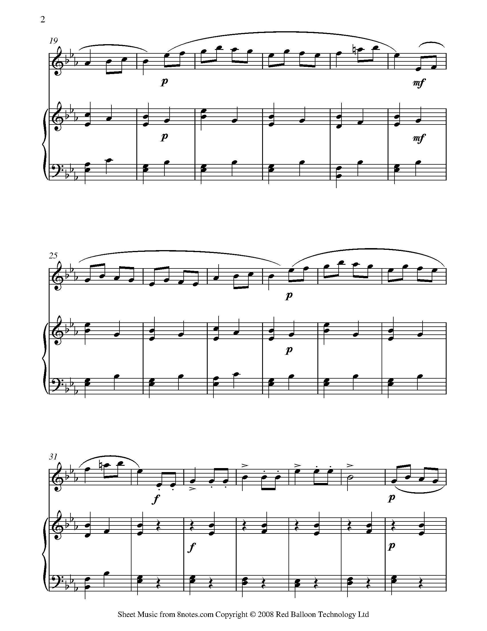 Beethoven - Ecossaise Sheet music for Flute - 8notes.com